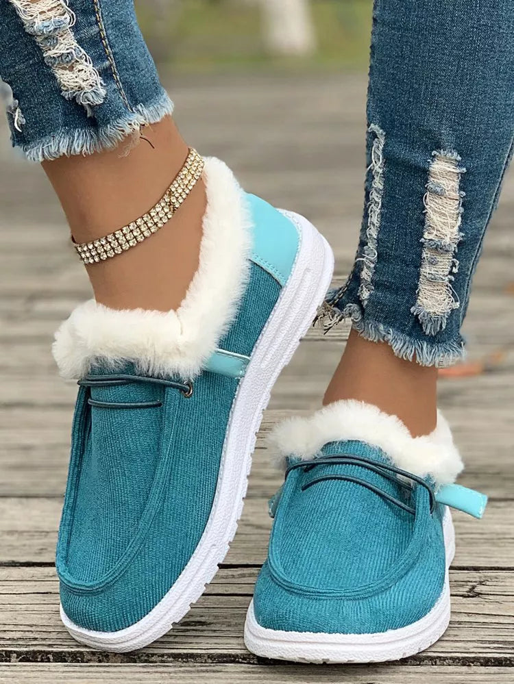 Cozy Plush-Lined Flats Slip-Ons