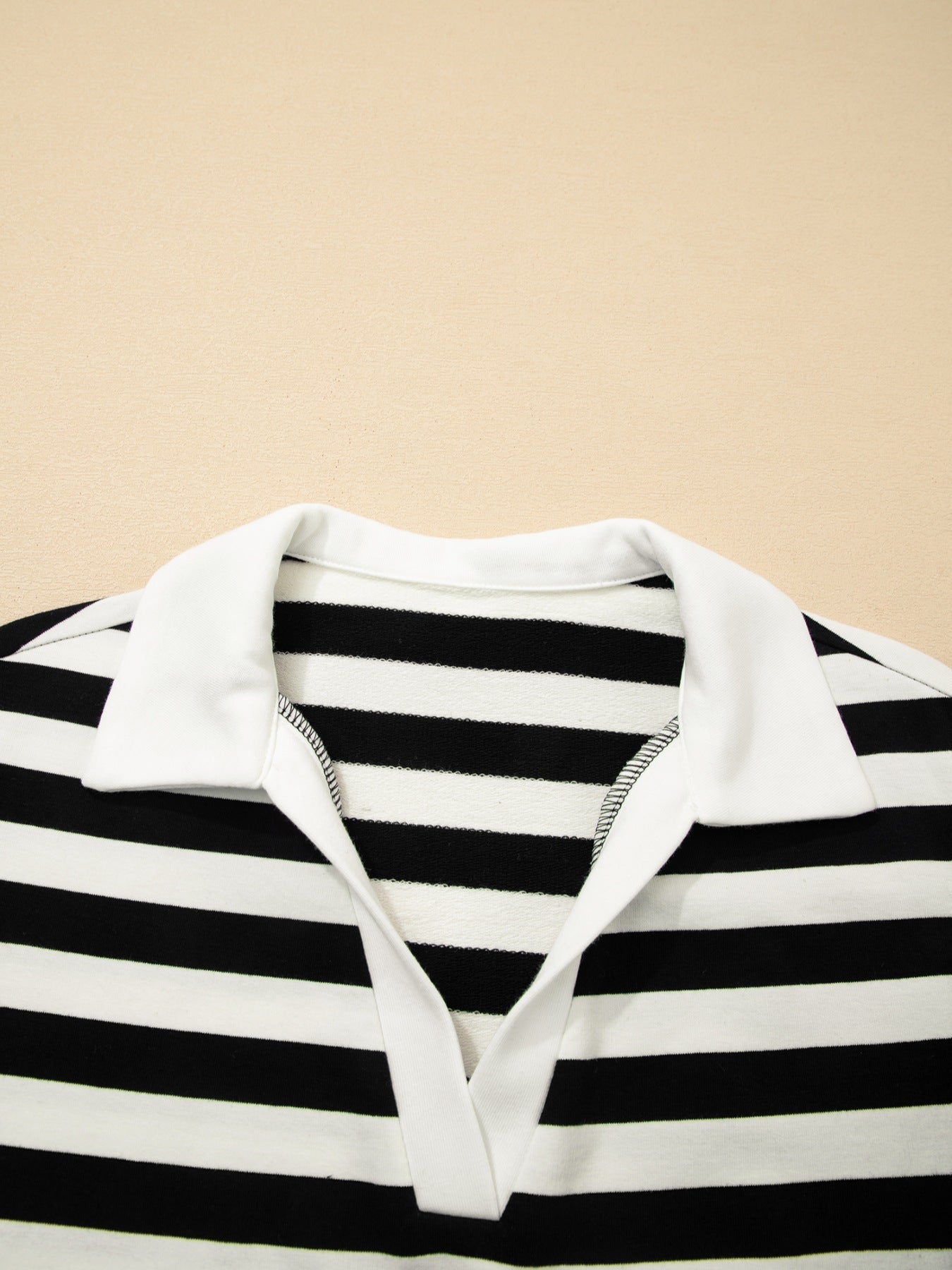 Striped Ruffled Sleeve Blouse