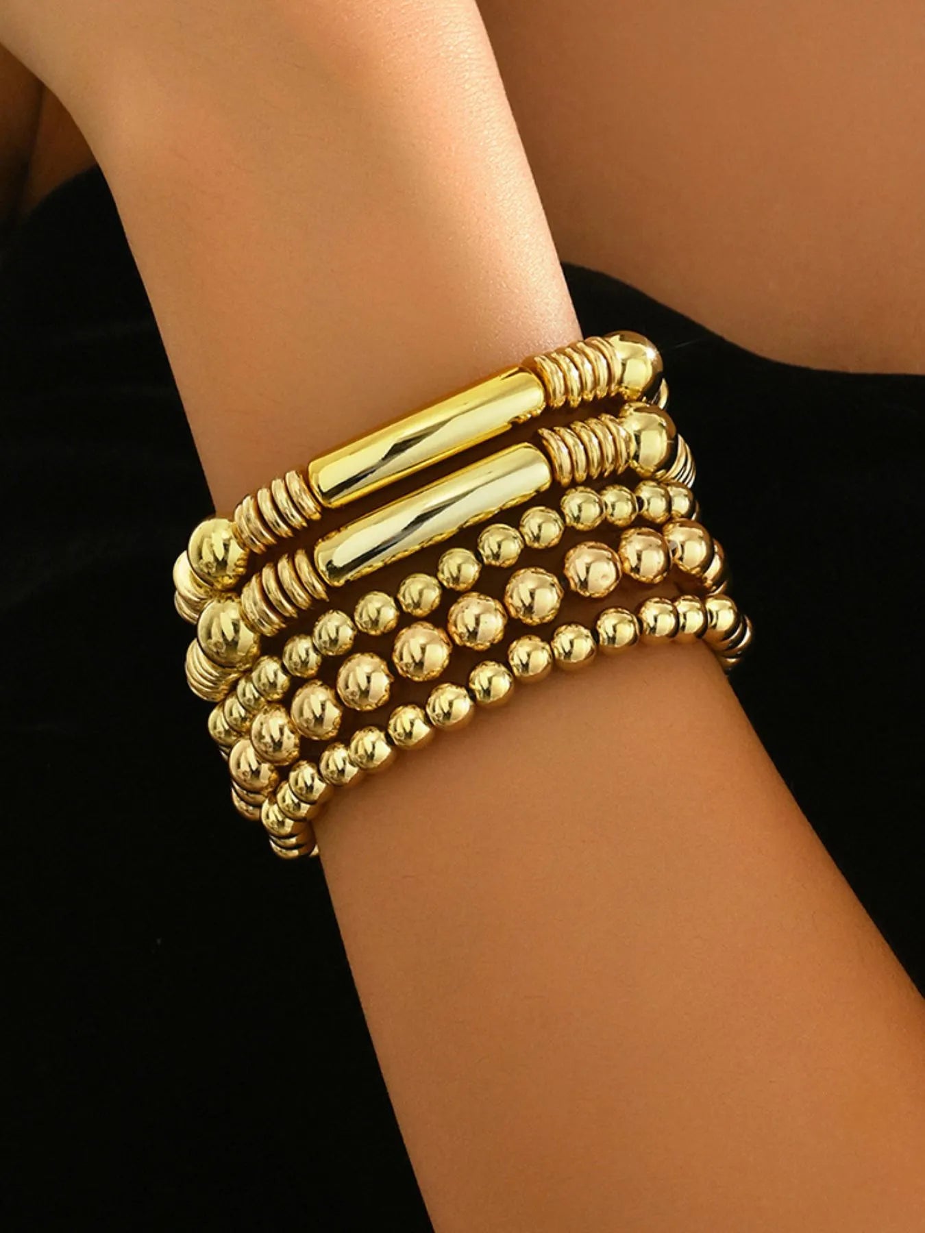 5 Piece Plastic Beaded Bracelet