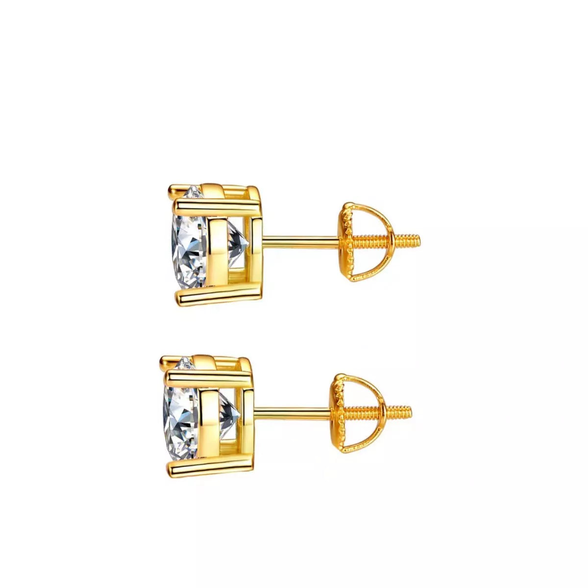 1 Carat Moissanite 925 Sterling Silver Stud Earrings