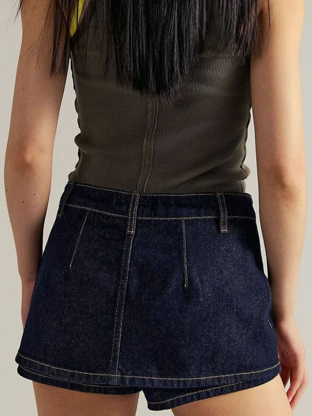 Classic Wash Denim Mini Skort