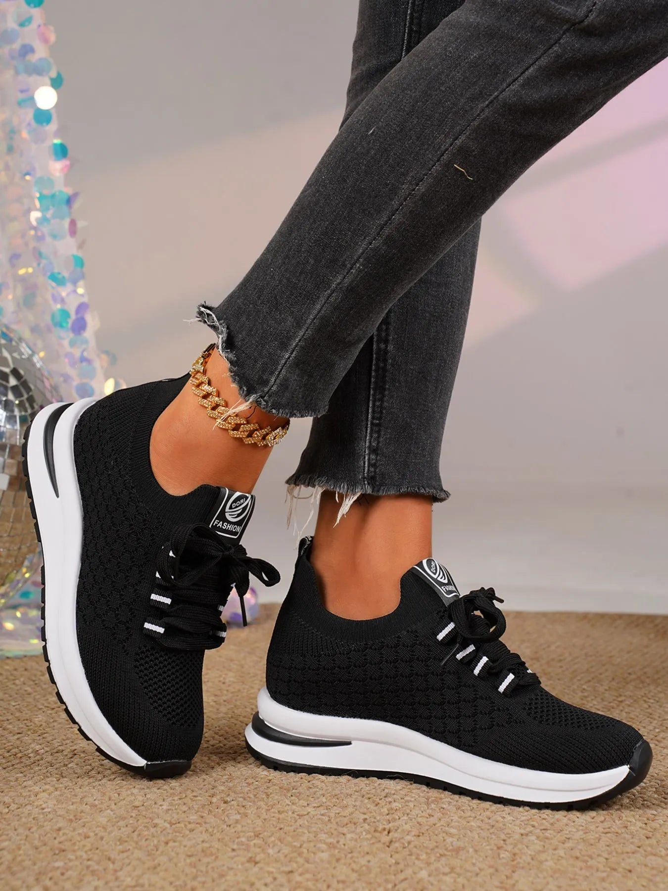 Lace Up Platform Athletic