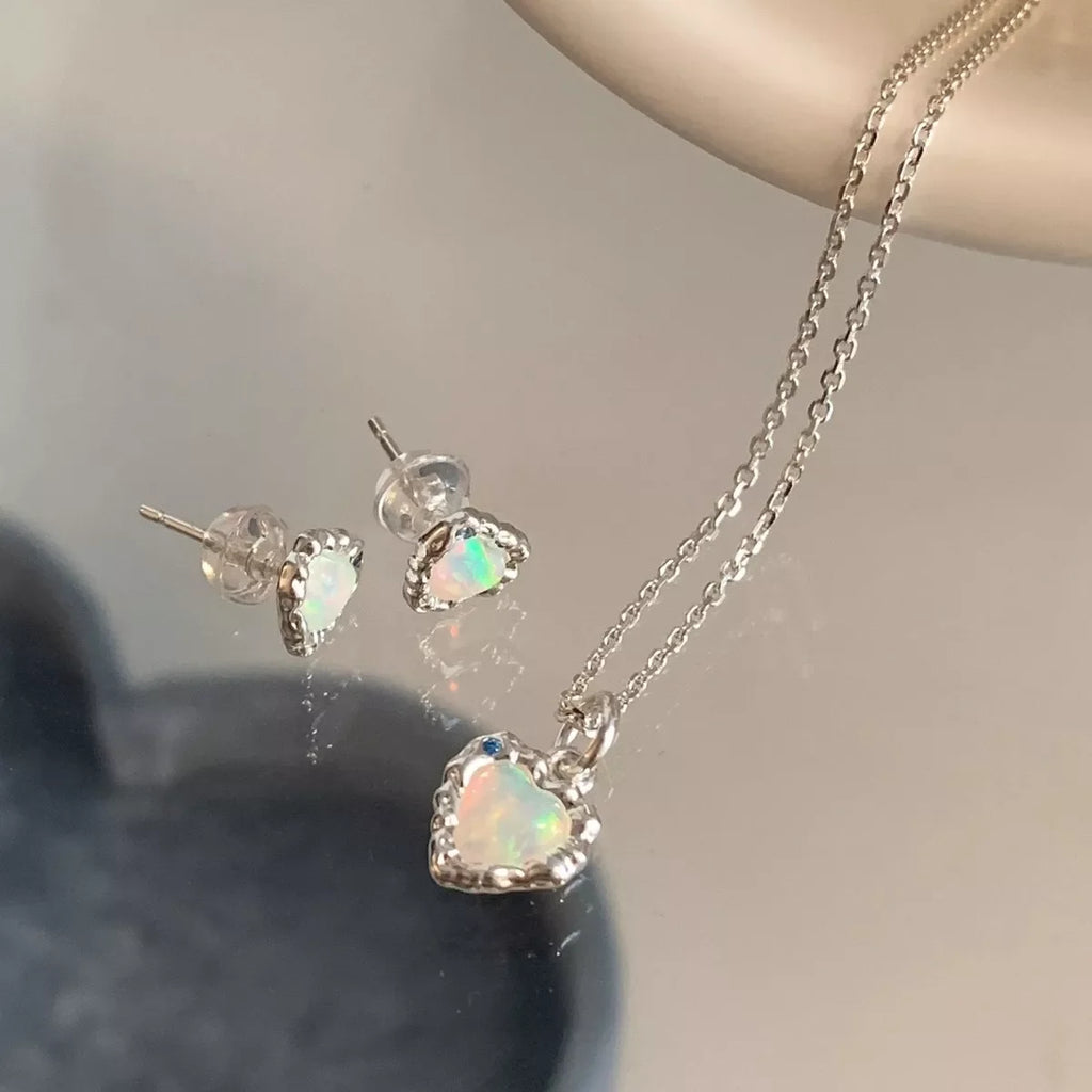 925 Sterling Silver Zircon Heart Necklace