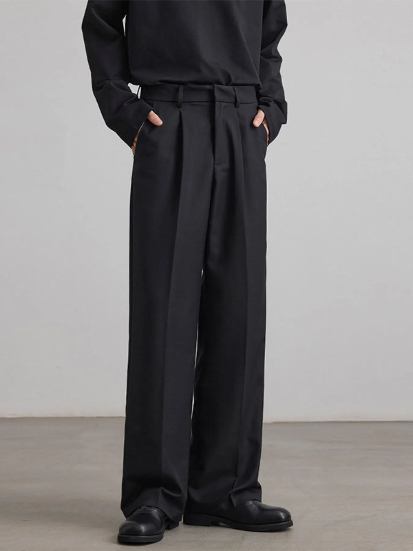 Men's Wide Leg Pleated Flowy Drape Pants