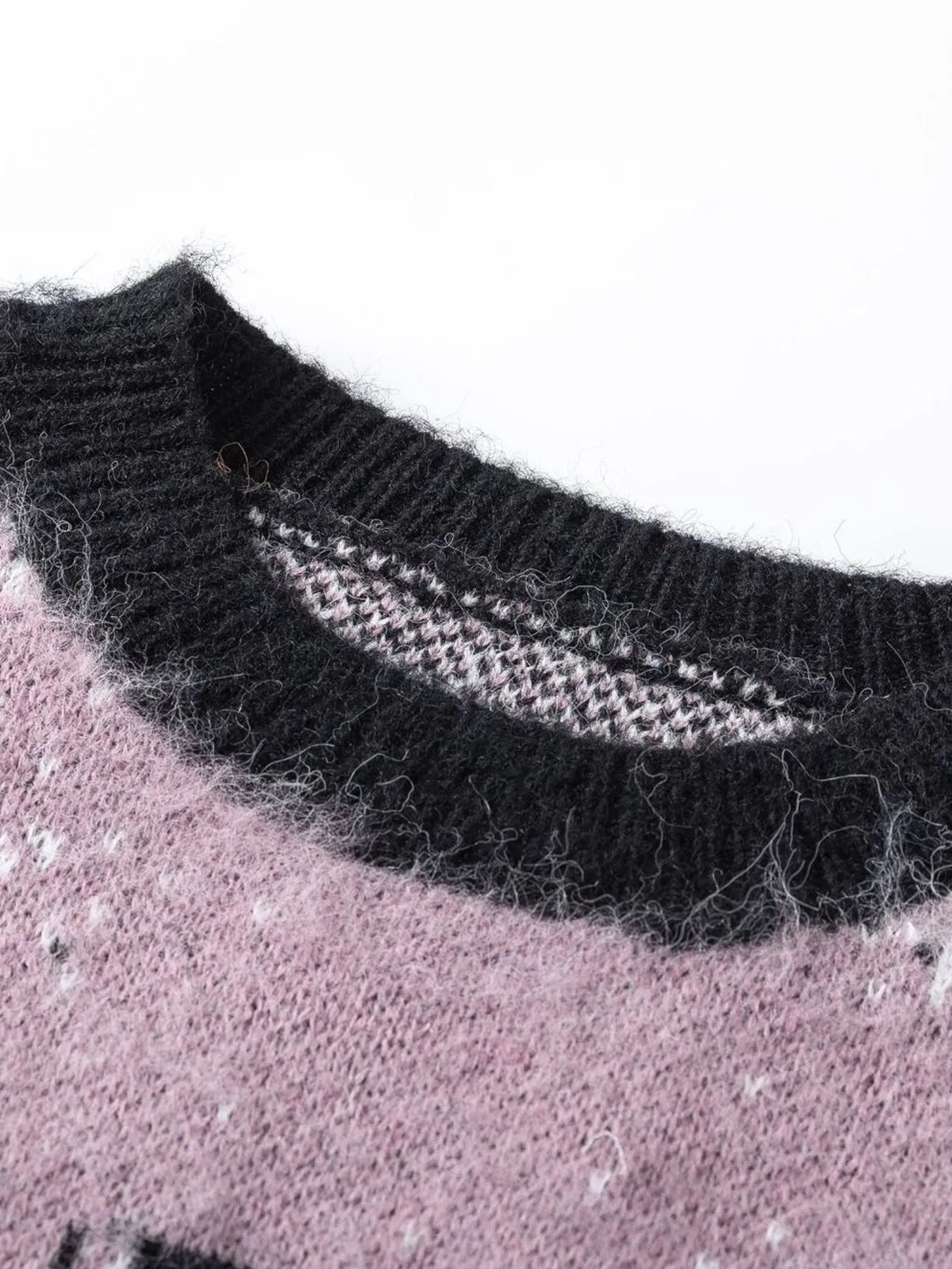 Men's Gradient Text Print Round Neck Sweater