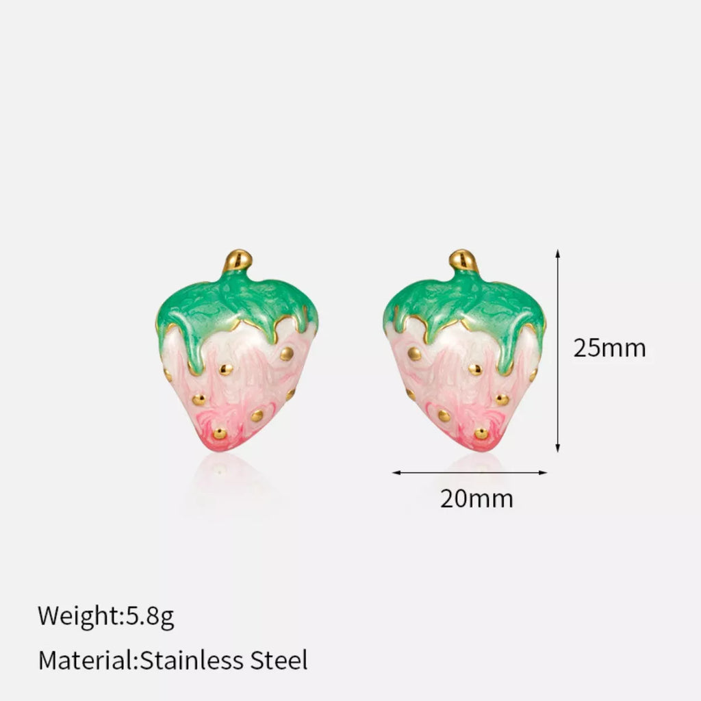 Colorful Strawberry Stud Earrings