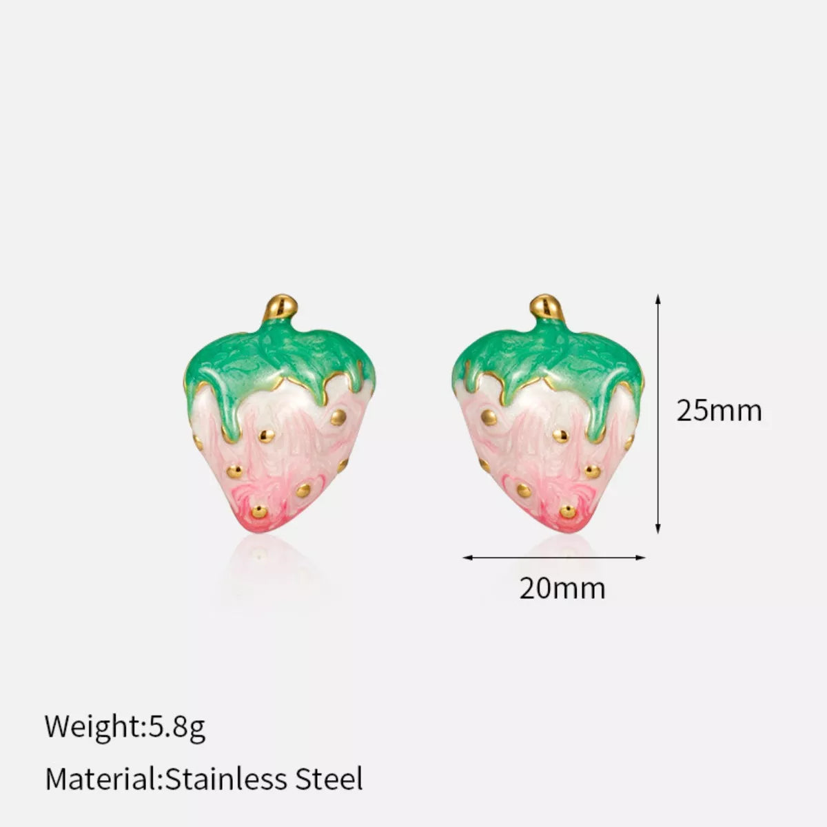 Colorful Strawberry Stud Earrings