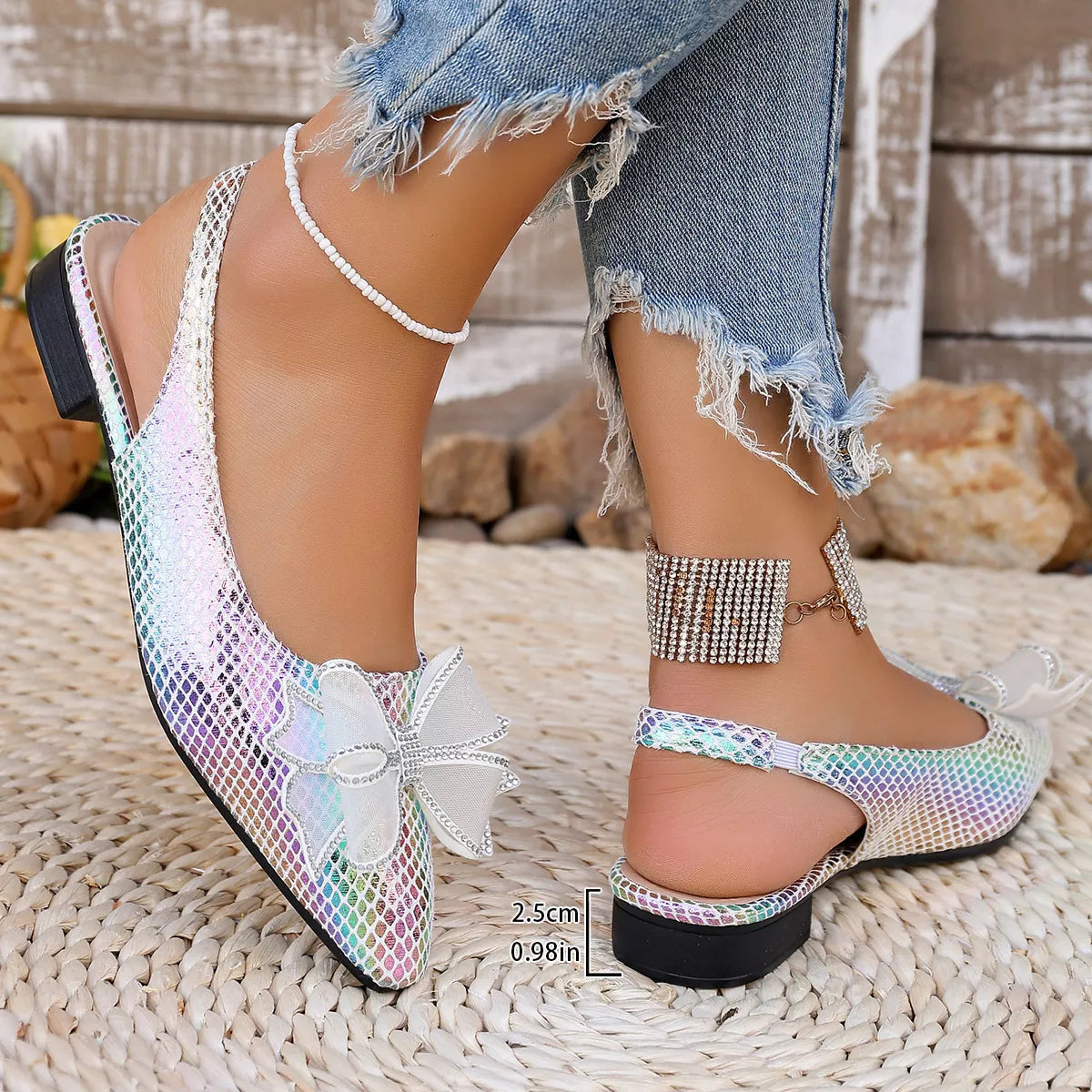 Point Toe Block Heels Sandals