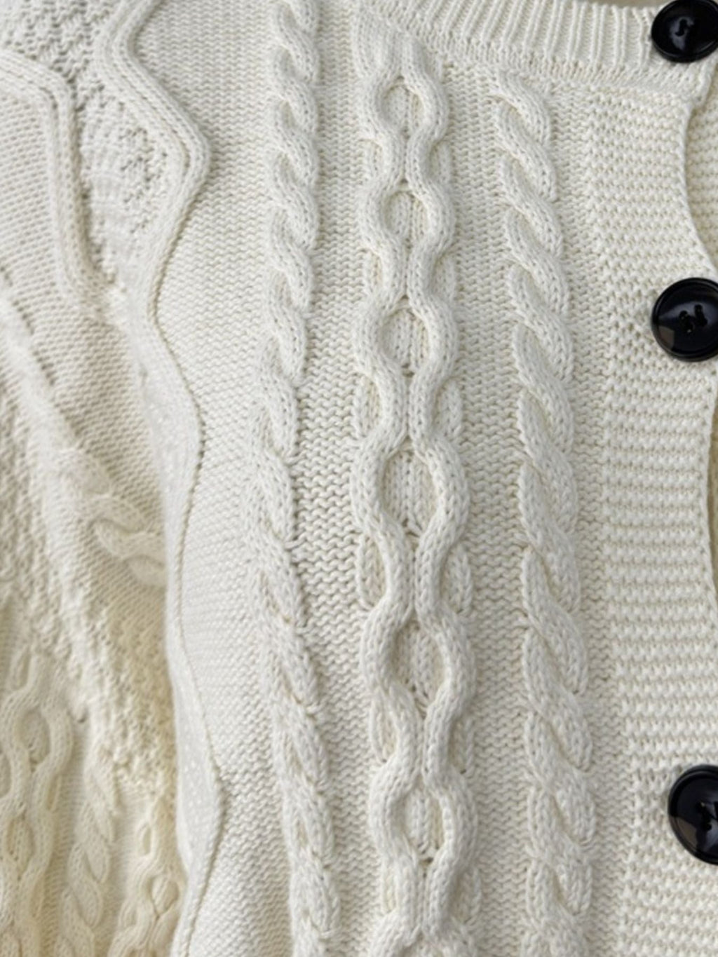 Cable Knit Cardigan & Wide Leg Pants Sweater Set