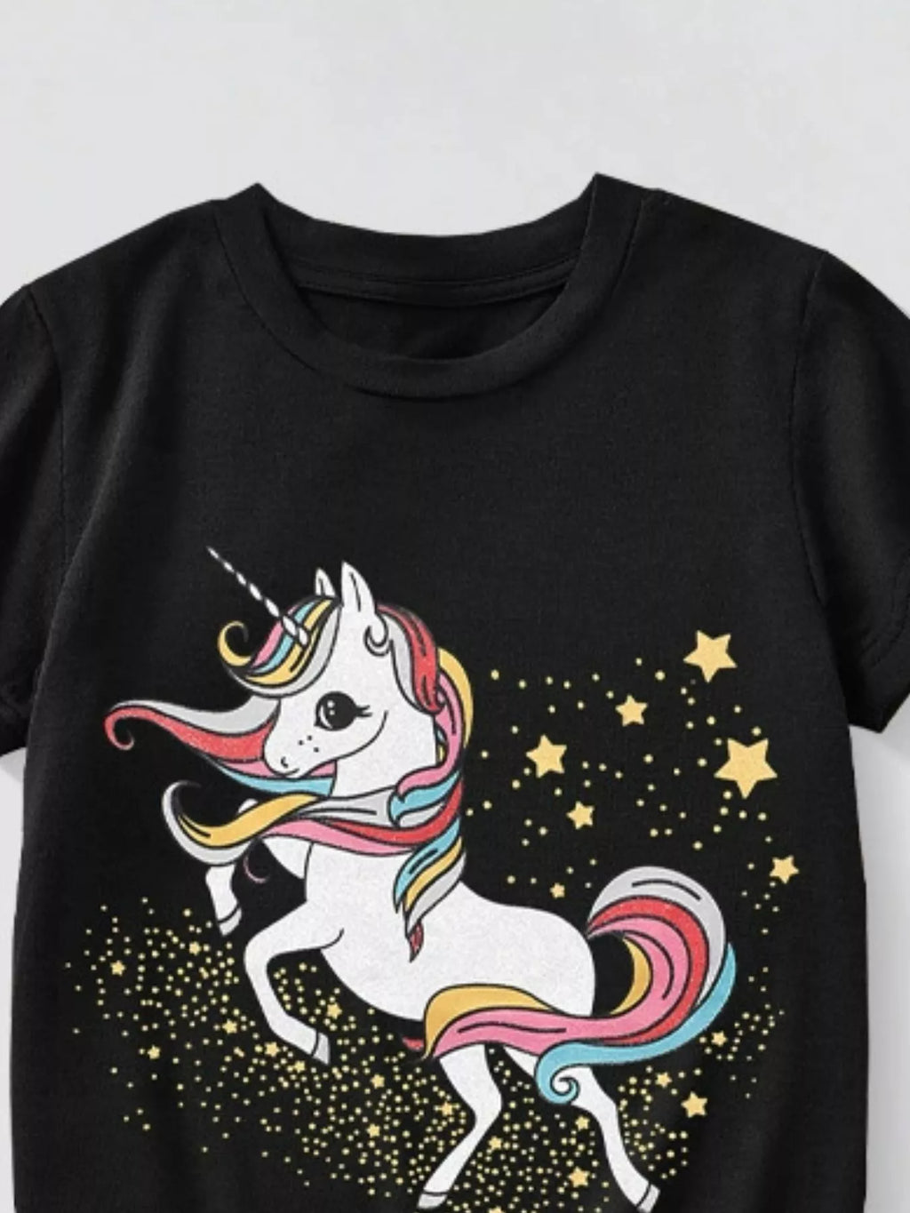 Children's Unicorn Graphic Short Sleeve T-Shirt