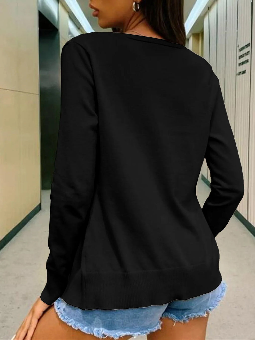 Button-Up Long Sleeve Cardigan