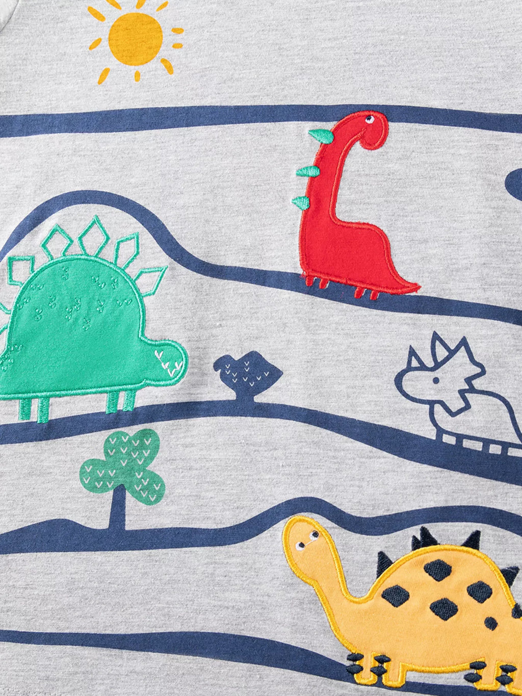 Children's Dinosaur T-Shirt & Striped Shorts Set
