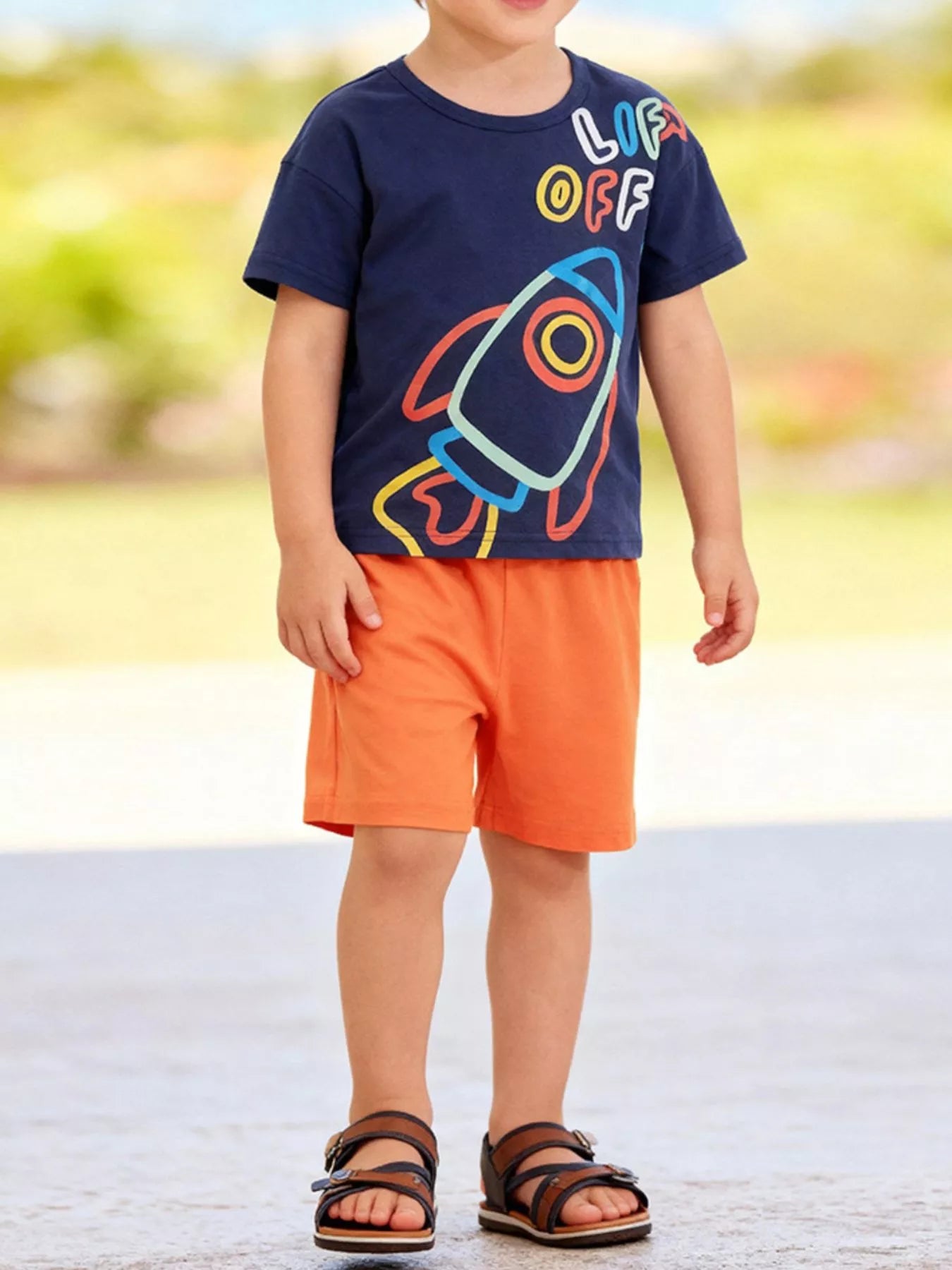 Children's Rocket T-Shirt & Shorts Set
