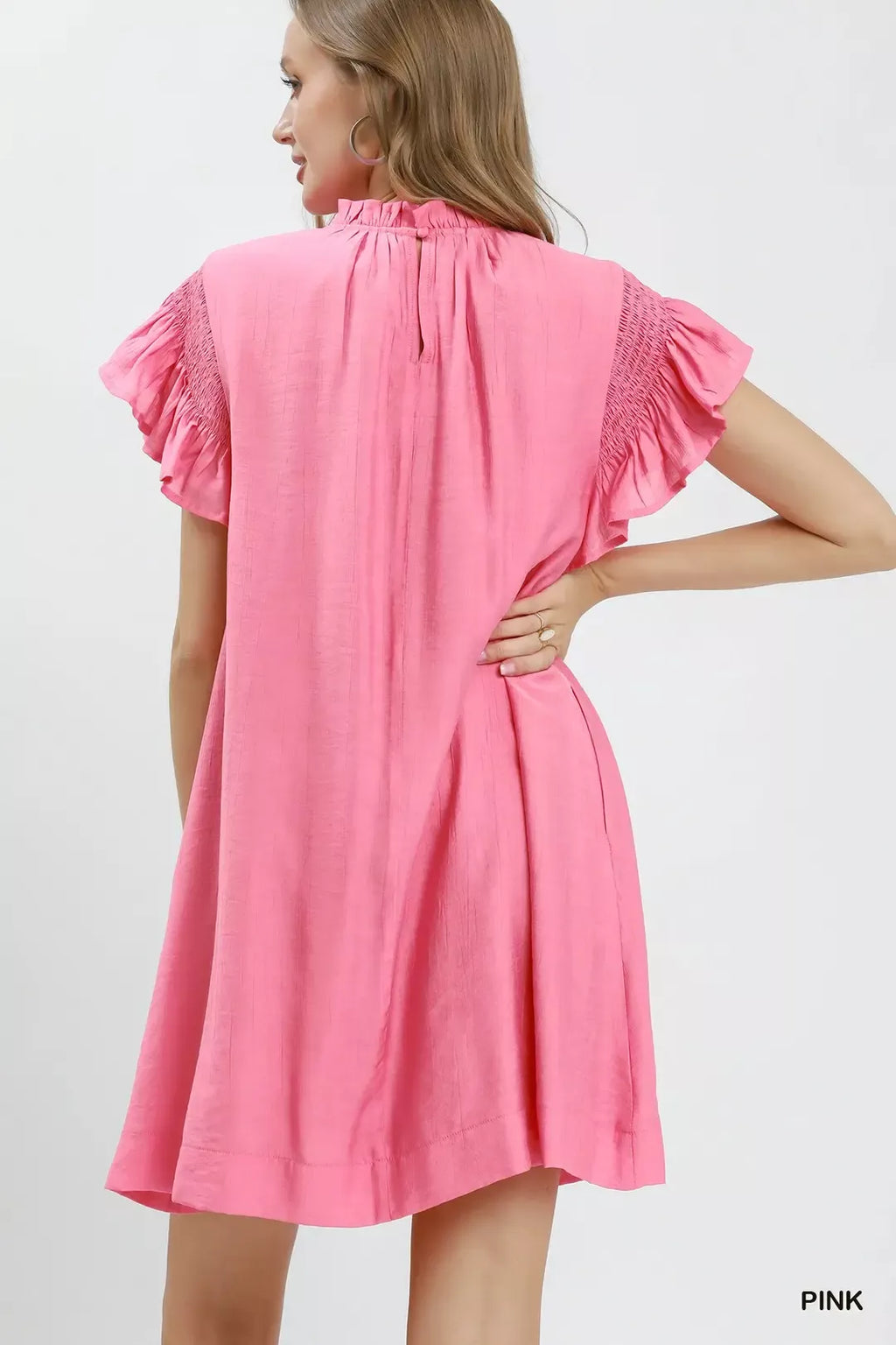 Umgee Ruffle Flutter Sleeve Dress