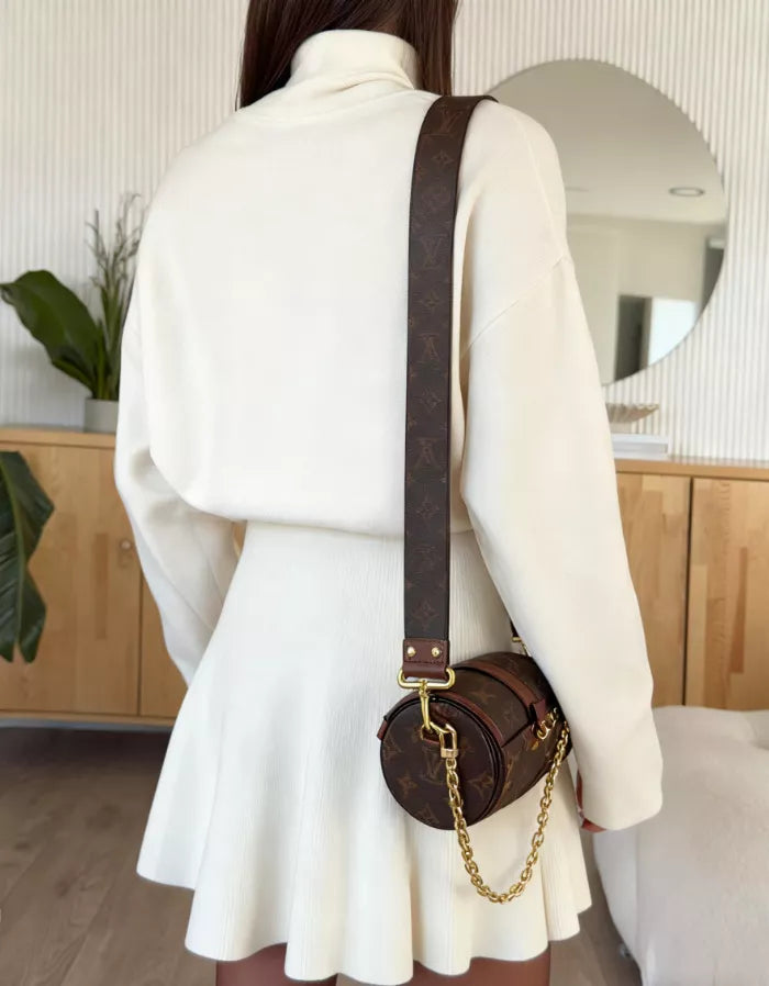 Turtleneck Dropped Shoulder Sweater and Skirt Set