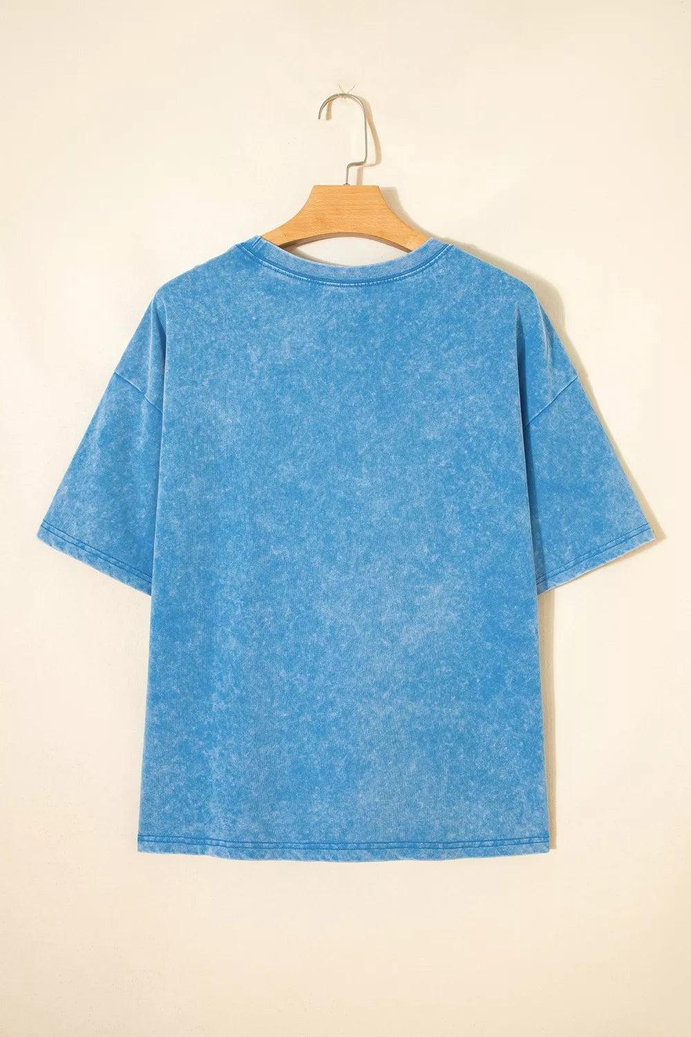 USA Star Print Acid Wash T-Shirt