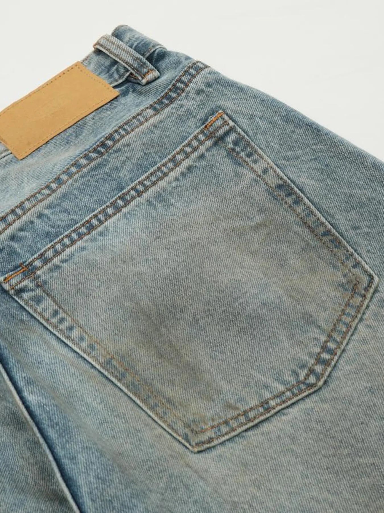 Men's Distressed Wide Leg Jeans