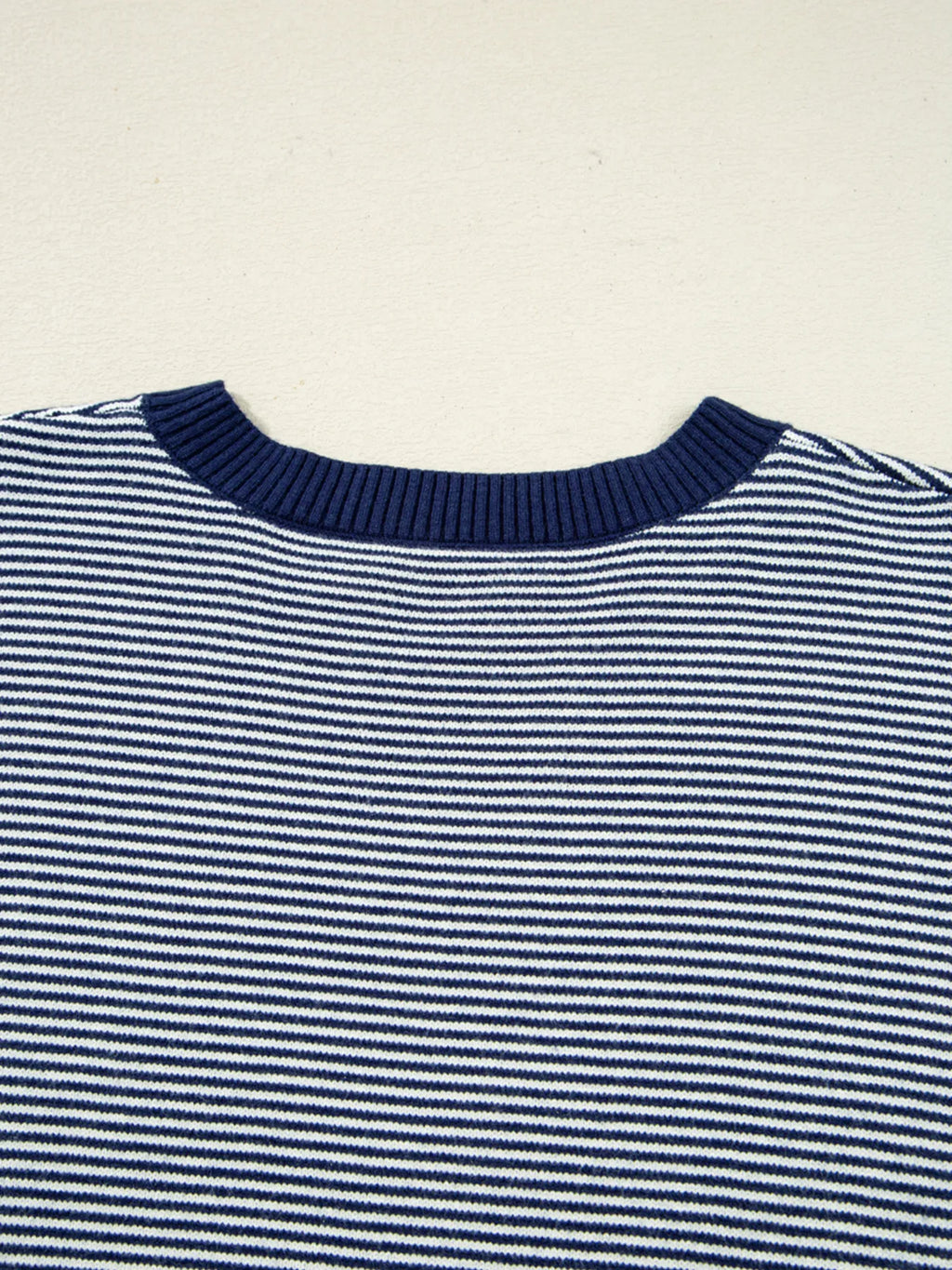 Stripe Dolman Oversize Tunic Sweater
