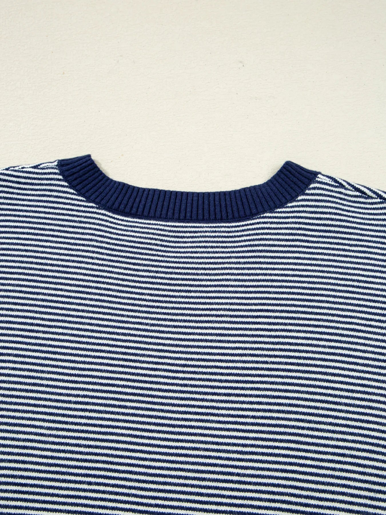 Stripe Dolman Oversize Tunic Sweater