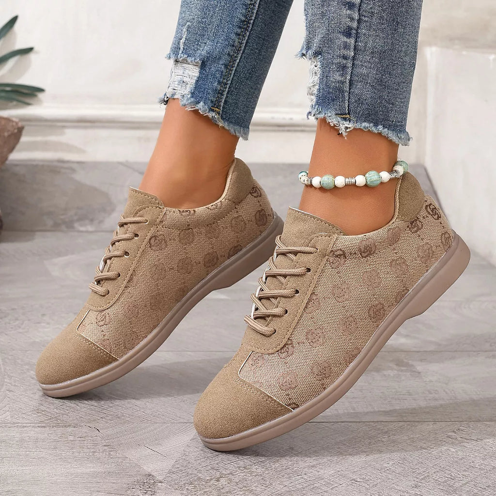 Round Toe Lace Up Sneakers
