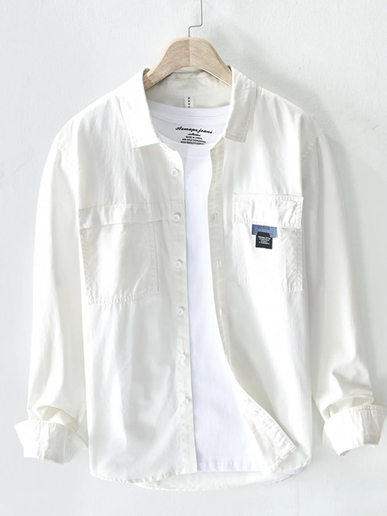 Men's Plus Size Button Up Long Sleeve Shirt