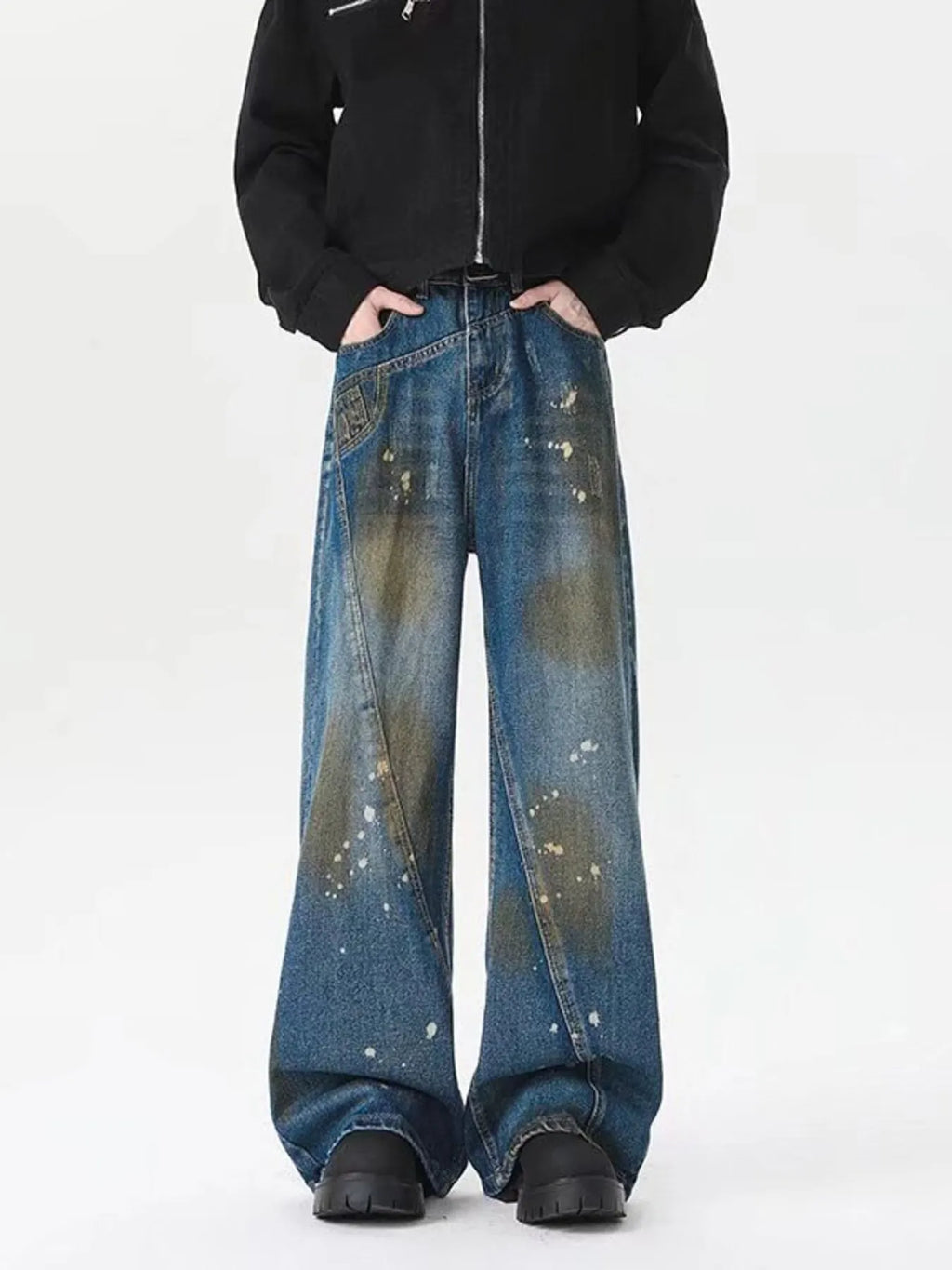 Men's Plus Size Wide Leg Jeans
