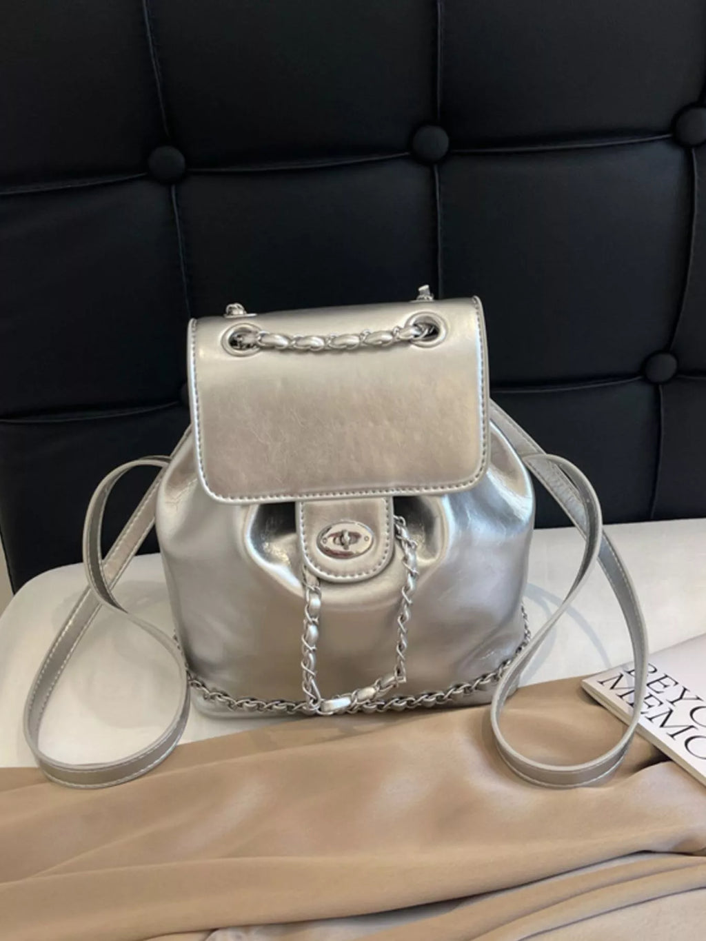 Pearl Decor Backpack Bag