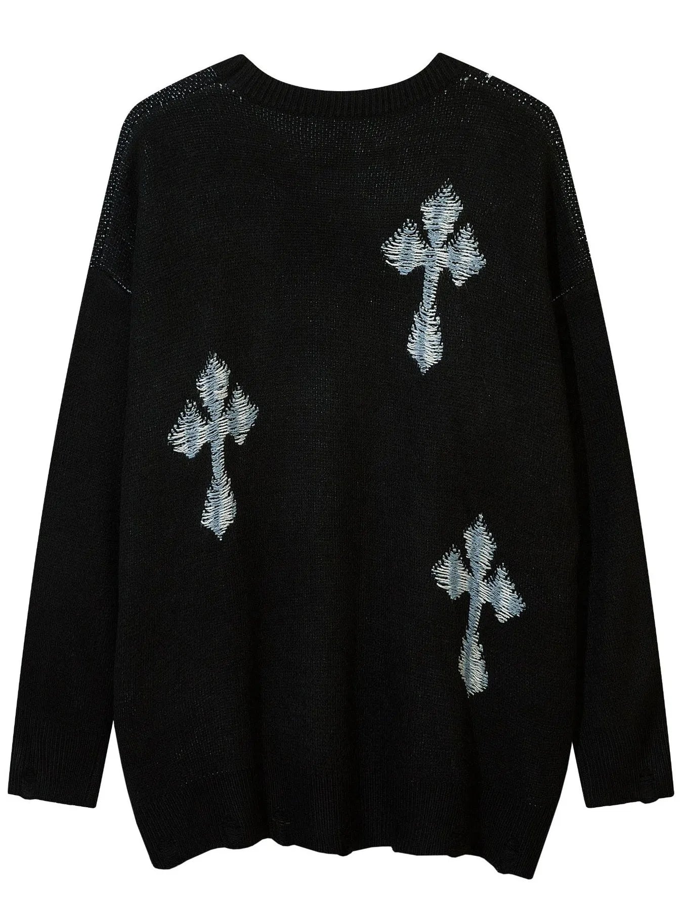 Men's Cross Round Neck Sweater