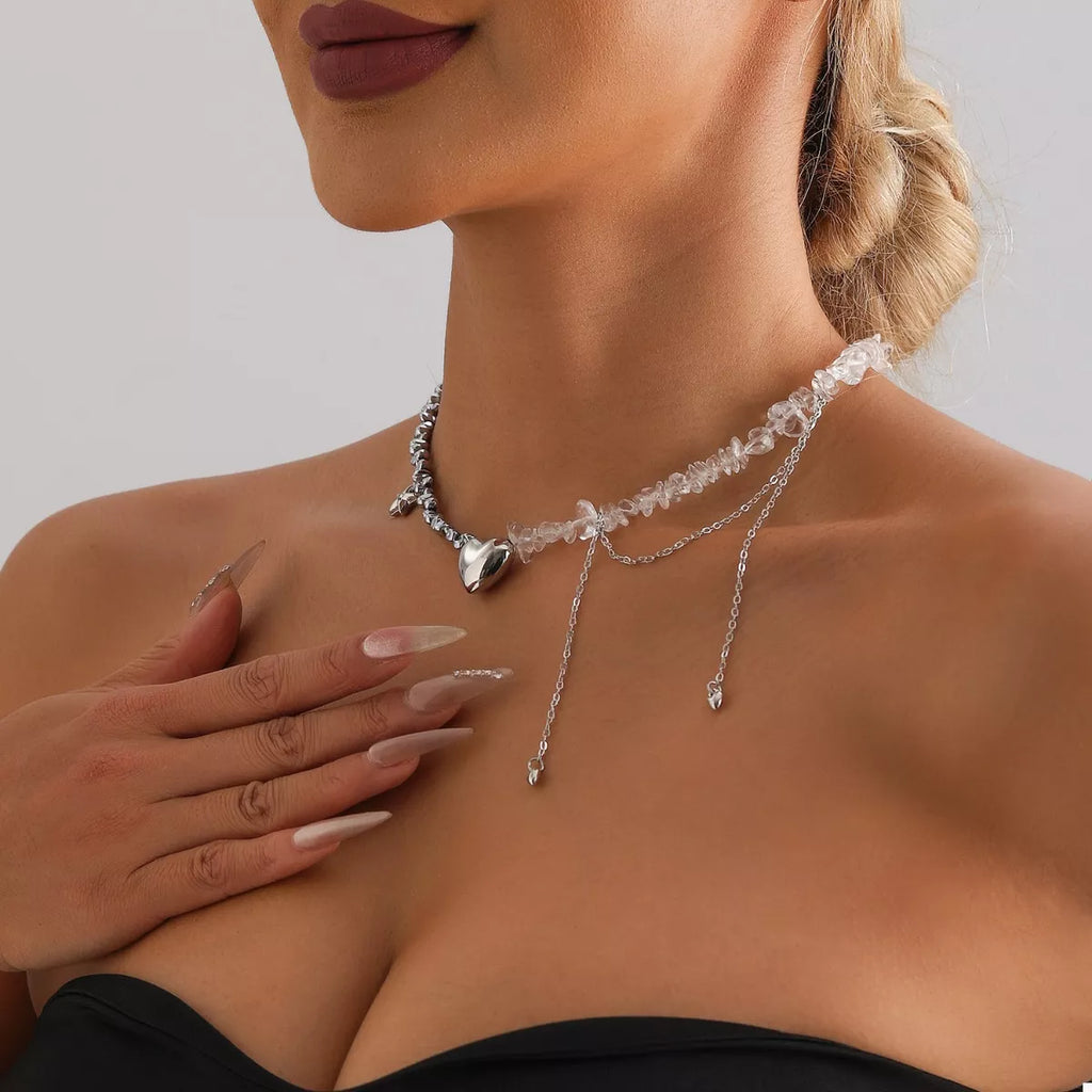 Silver-Plated Minimalist Heart Necklace