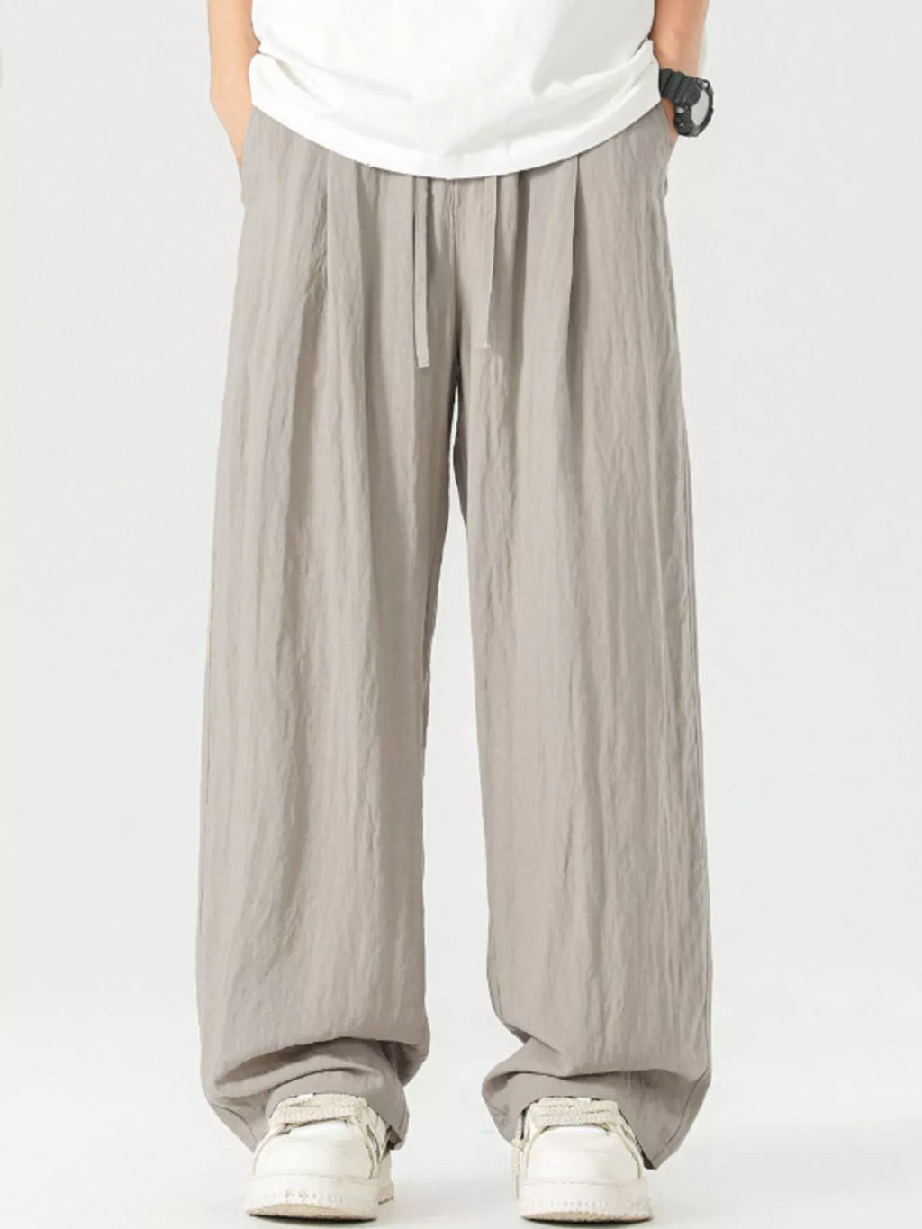 Men's Full Size Lightweight Wide Leg Pants Plus Size