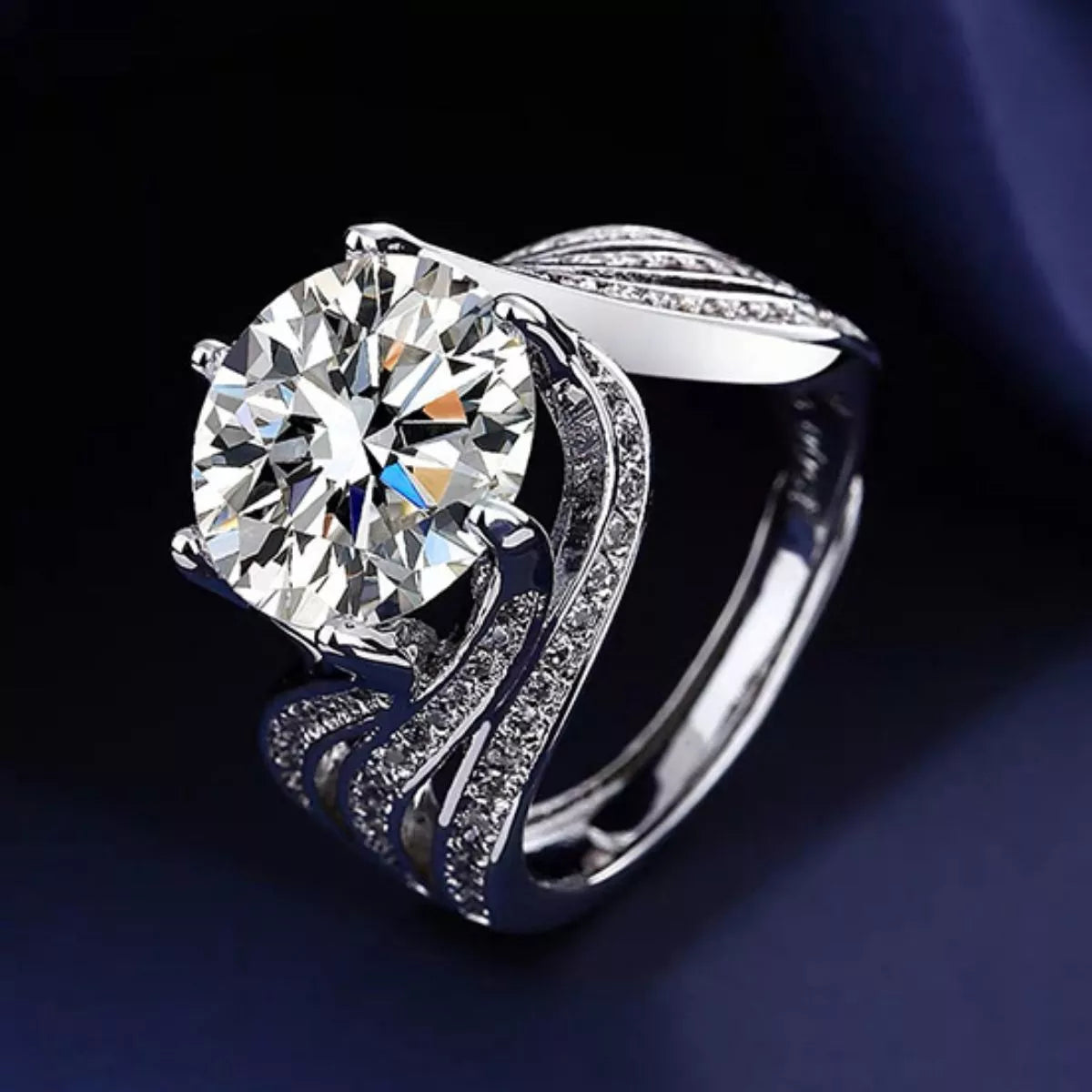 5 Carat Moissanite 925 Sterling Silver Ring