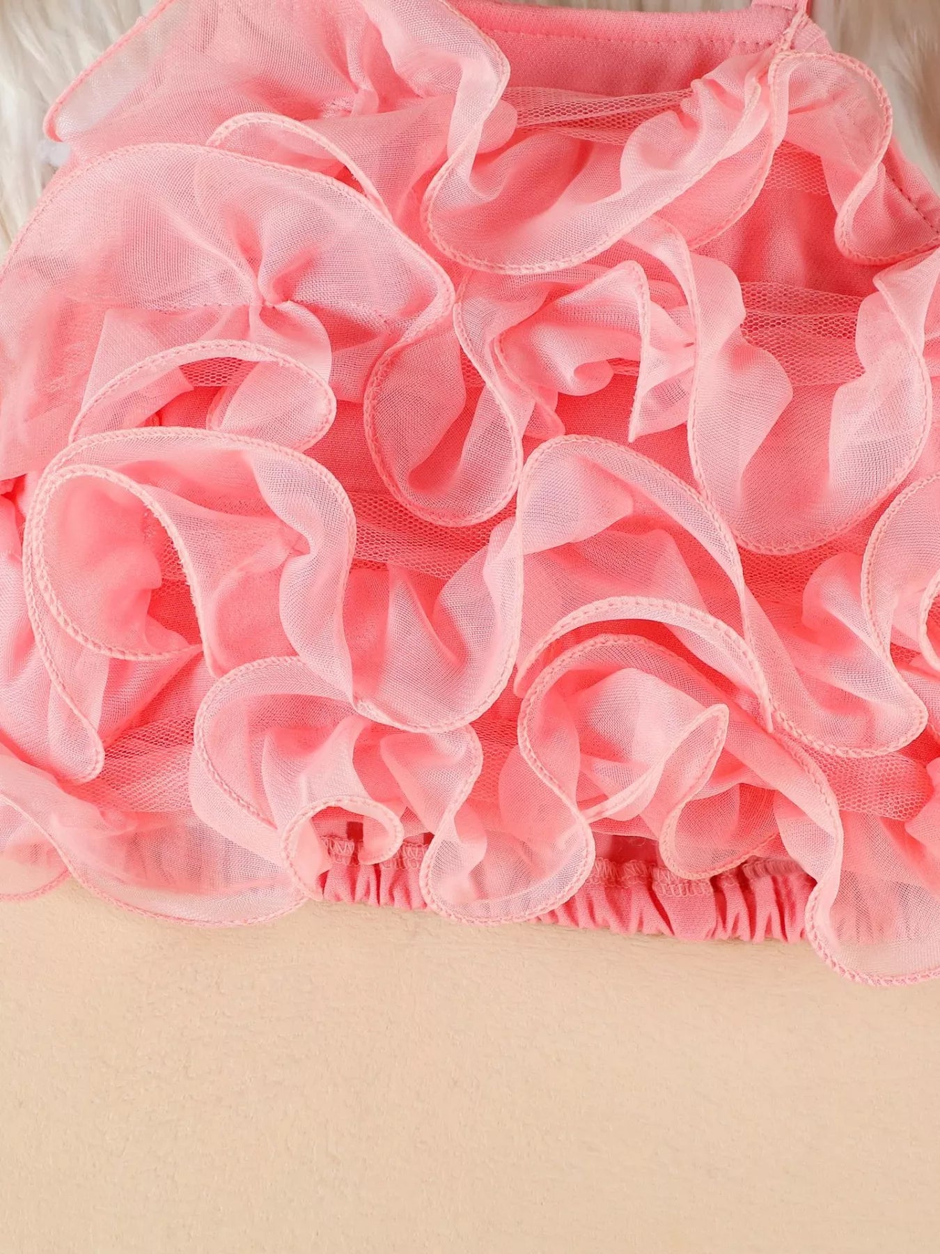 Children's Ruffled Trim Cami Top & Skirt Set