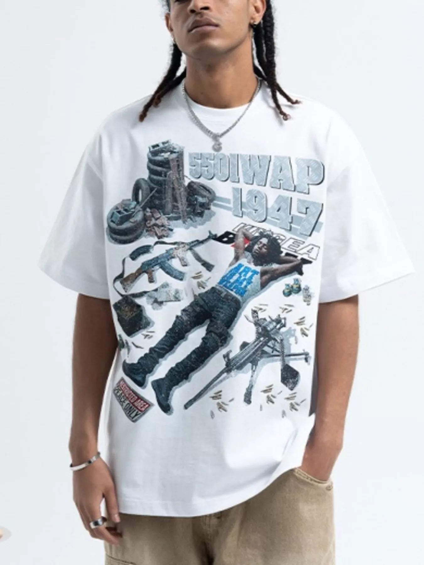 Men's Graphic Round Neck Half Sleeve T-Shirt