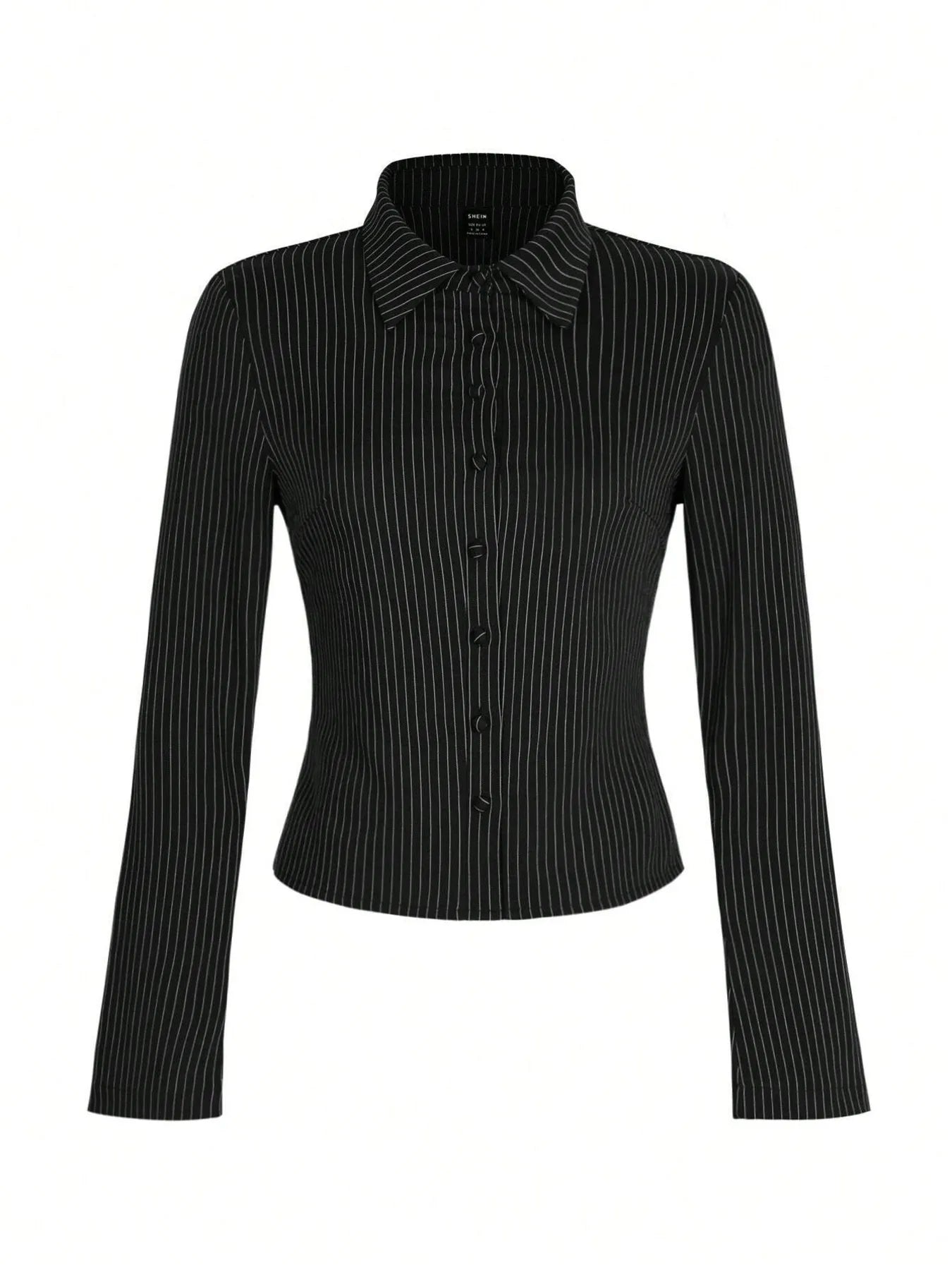 Striped Button Up Long Sleeve Shirt