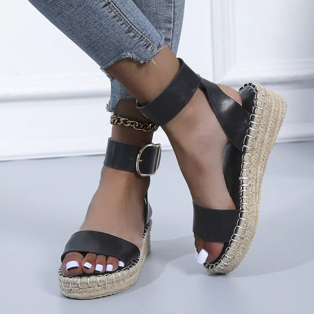 Open Toe Openwork Sandals