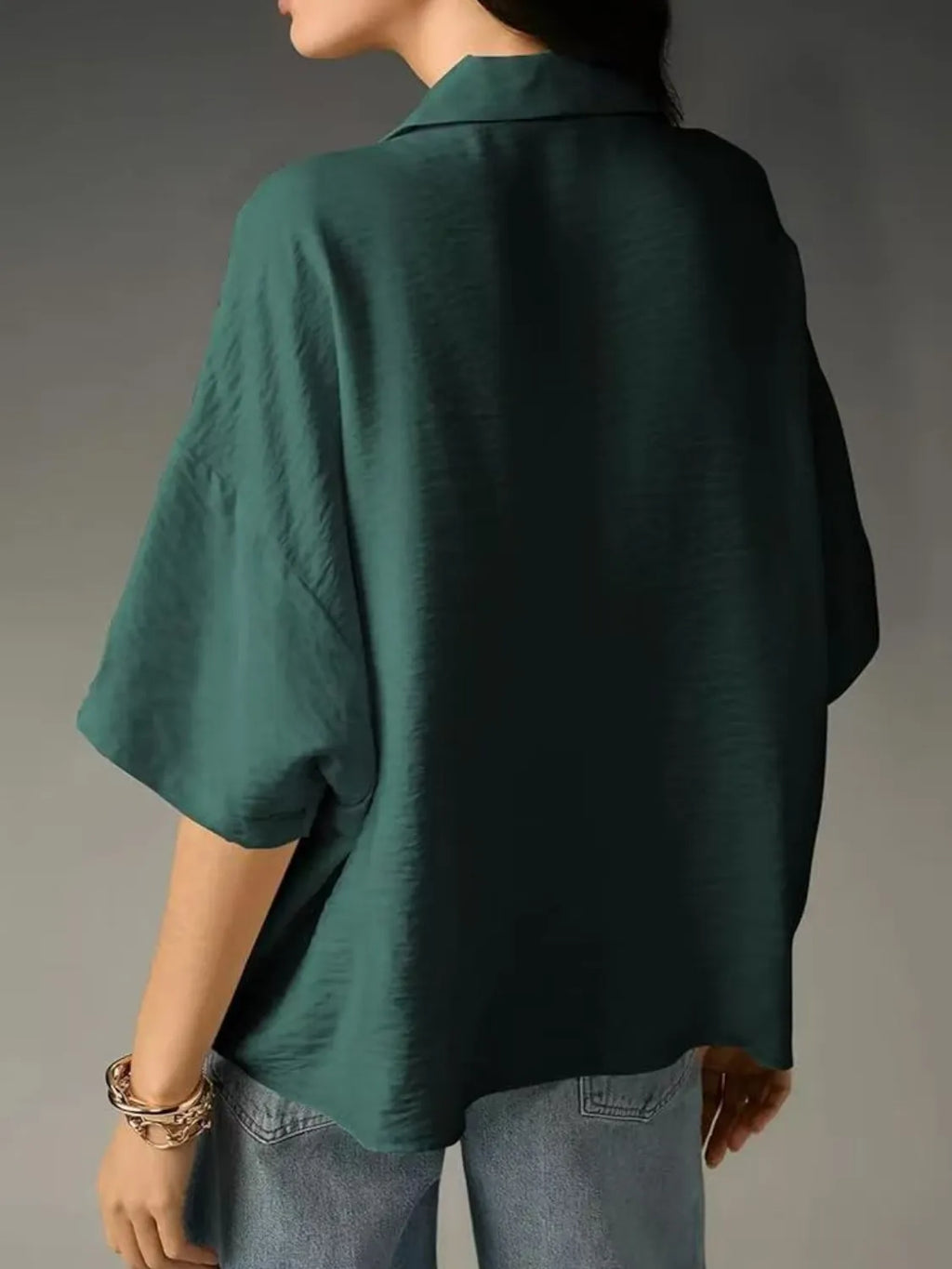 Collared Neck Half Sleeve Blouse