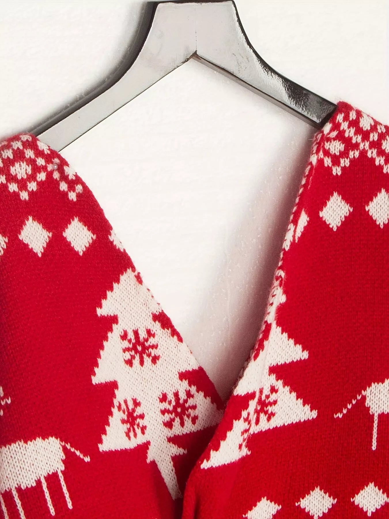 Christmas Tree Reindeer Long Sleeve Sweater