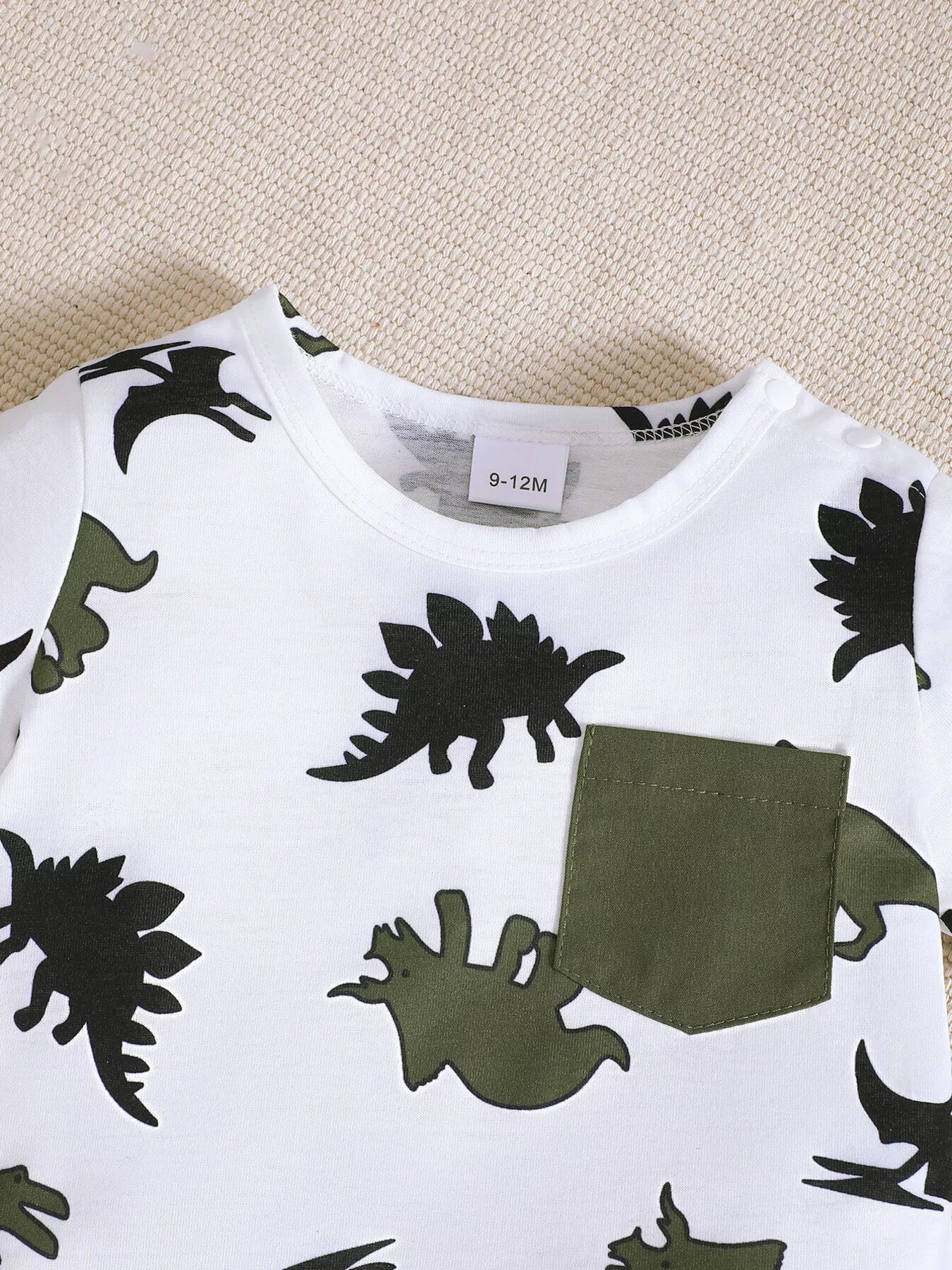 Children's Dinosaur Print Pocket Tee & Shorts Set