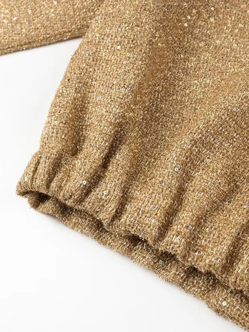 Sequin Long Sleeve Jacket with Pockets