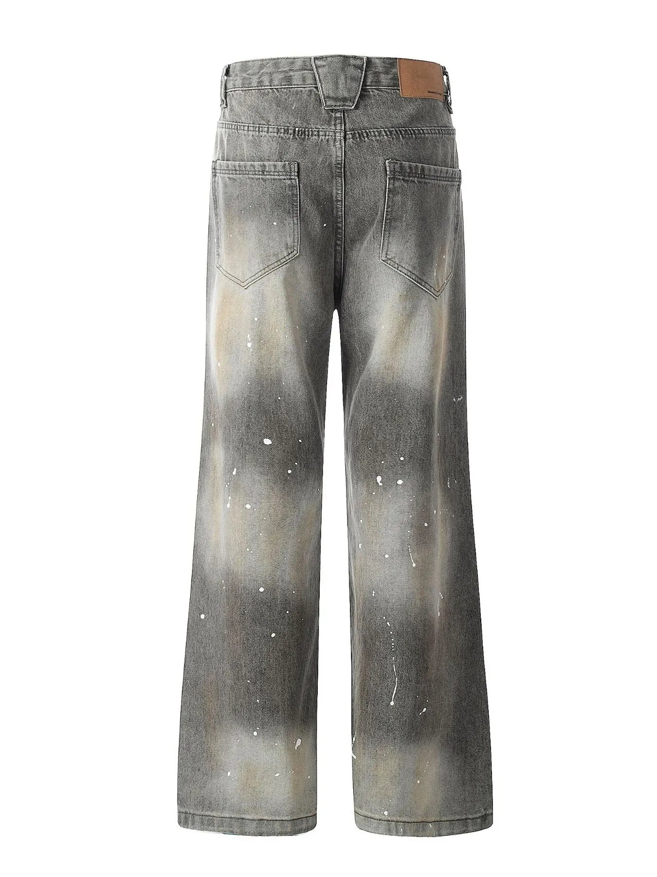 Men's Paint Splatter Wide Leg Jeans