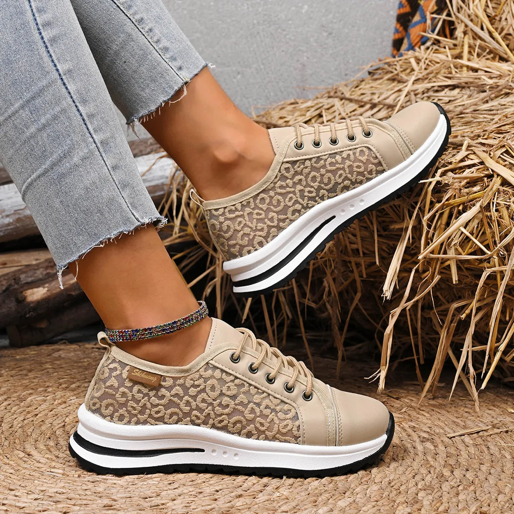 Lace-Up Platform Sneakers