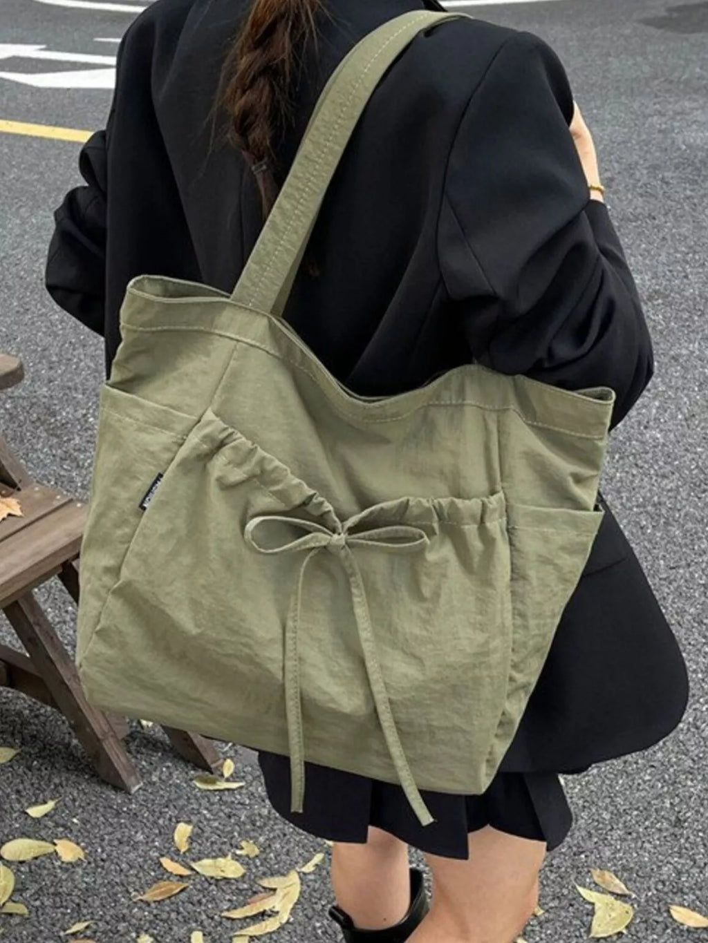 Lightweight Bow Decor Handbag