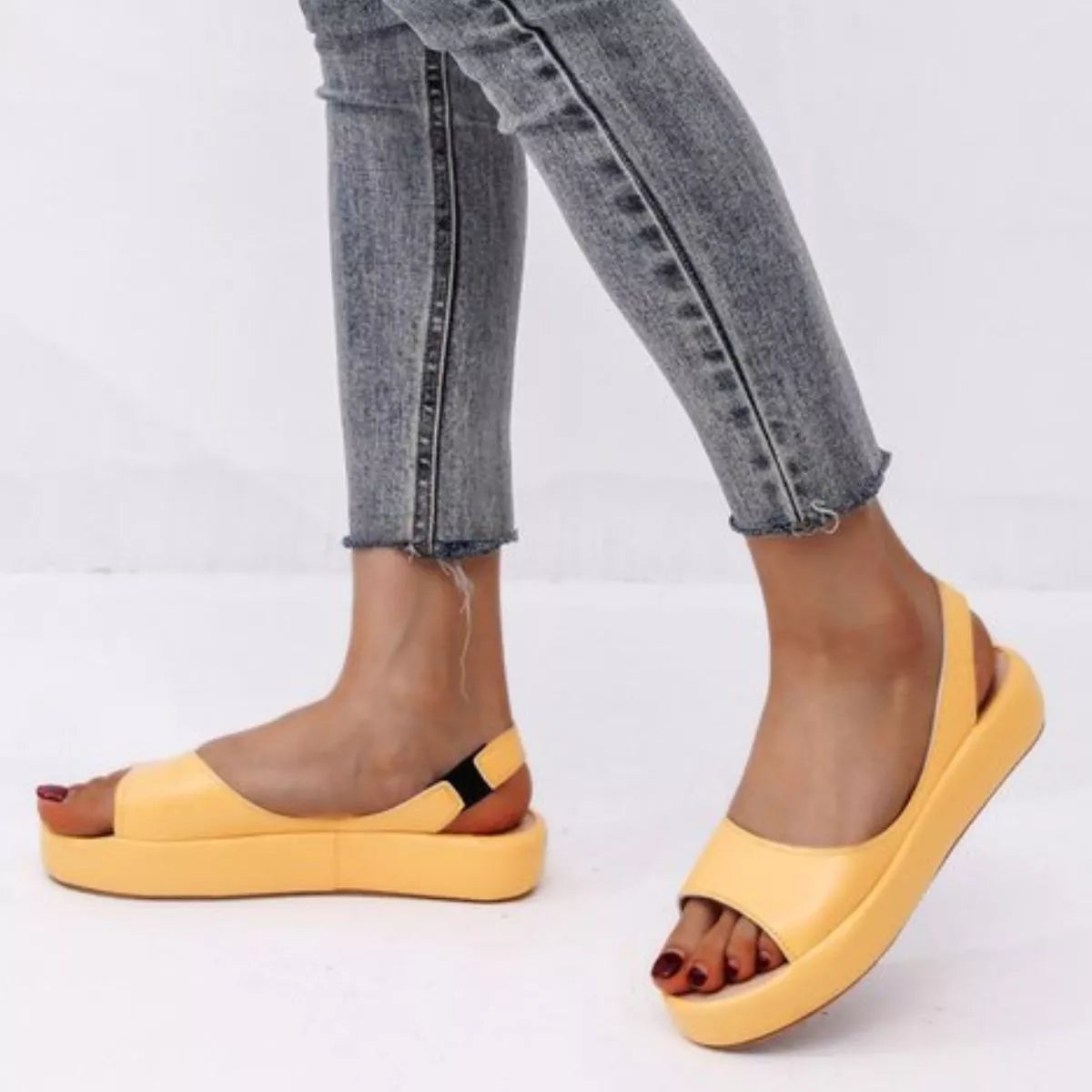 Peep Toe Platform Sandals