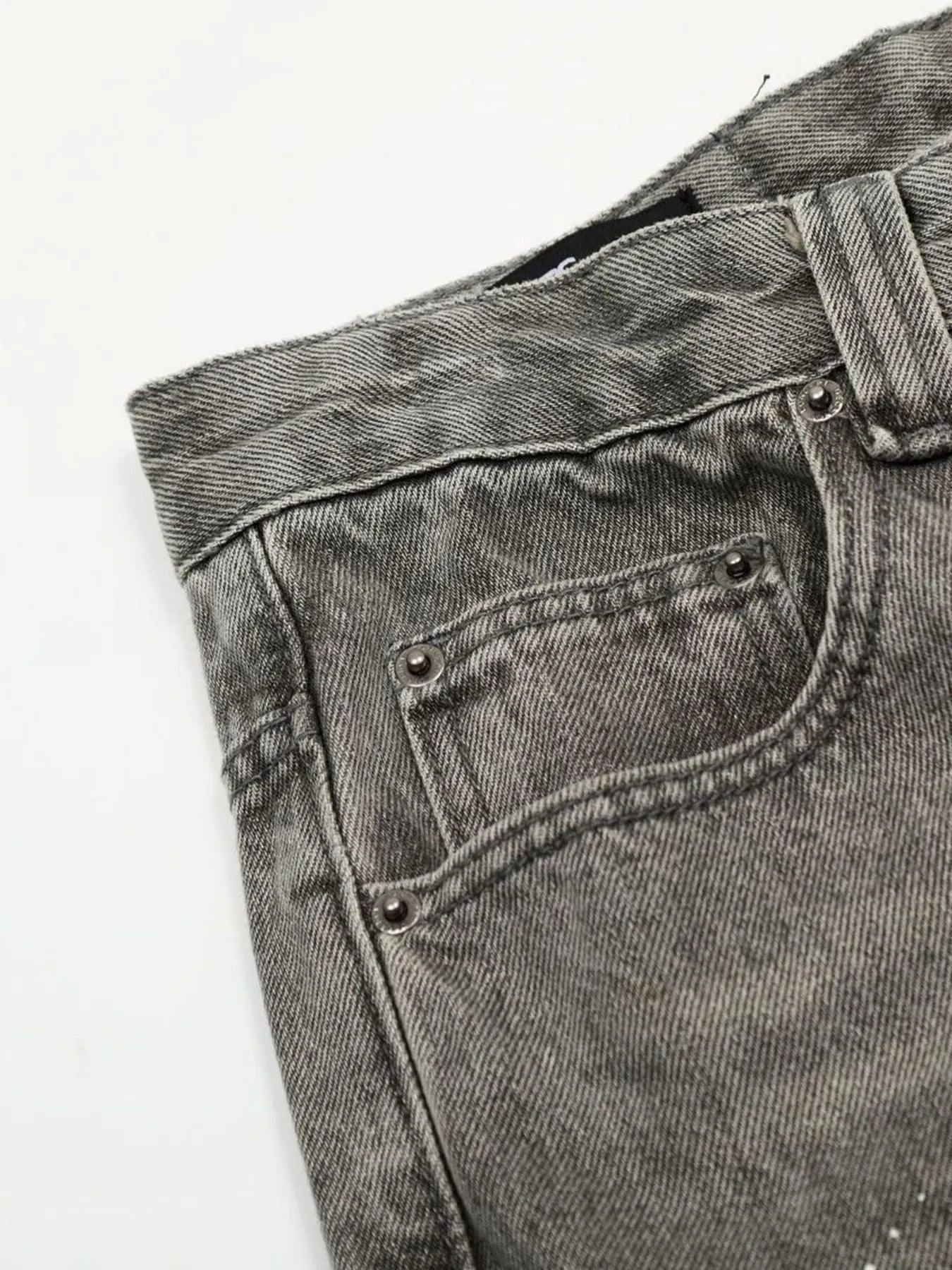 Men's Paint Splatter Wide Leg Jeans