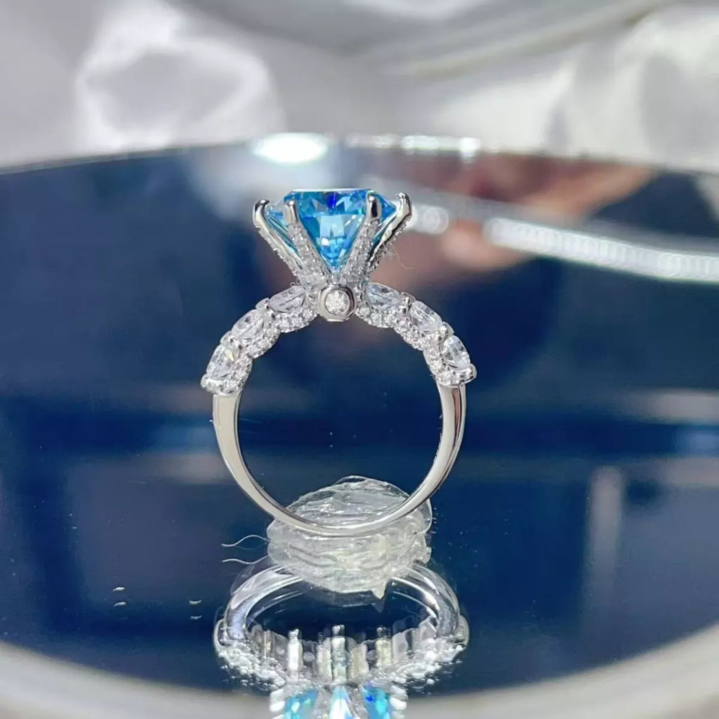 5 Carat Moissanite 6-Prong 925 Sterling Silver Ring