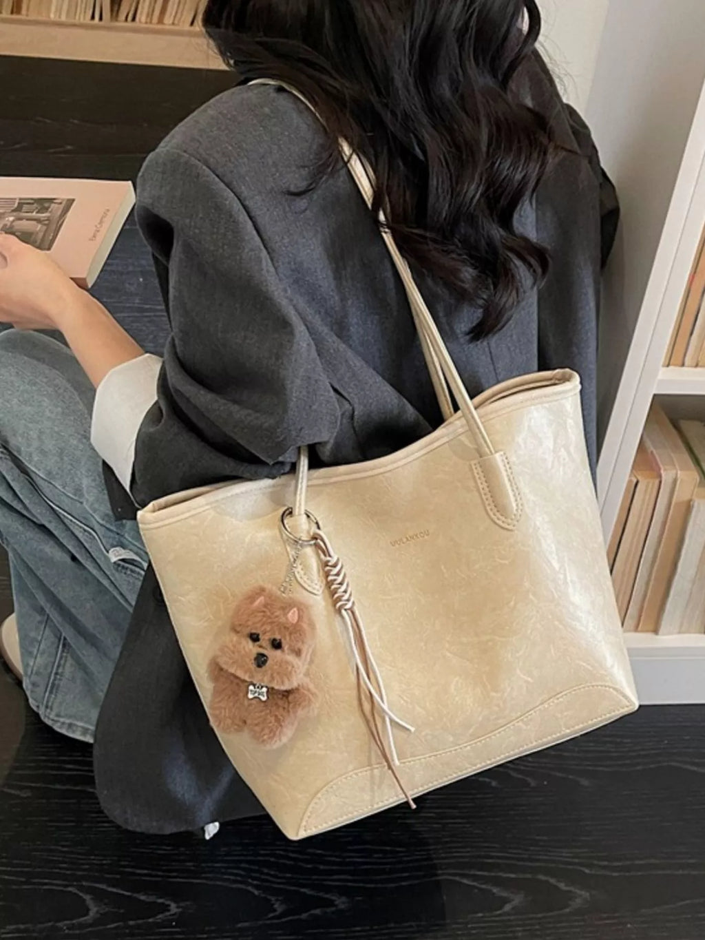 Teddy Bear Charm Tote Bag