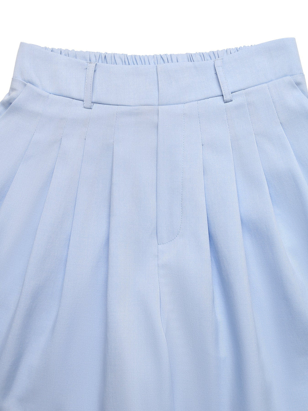 Pleated High-Waisted Shorts