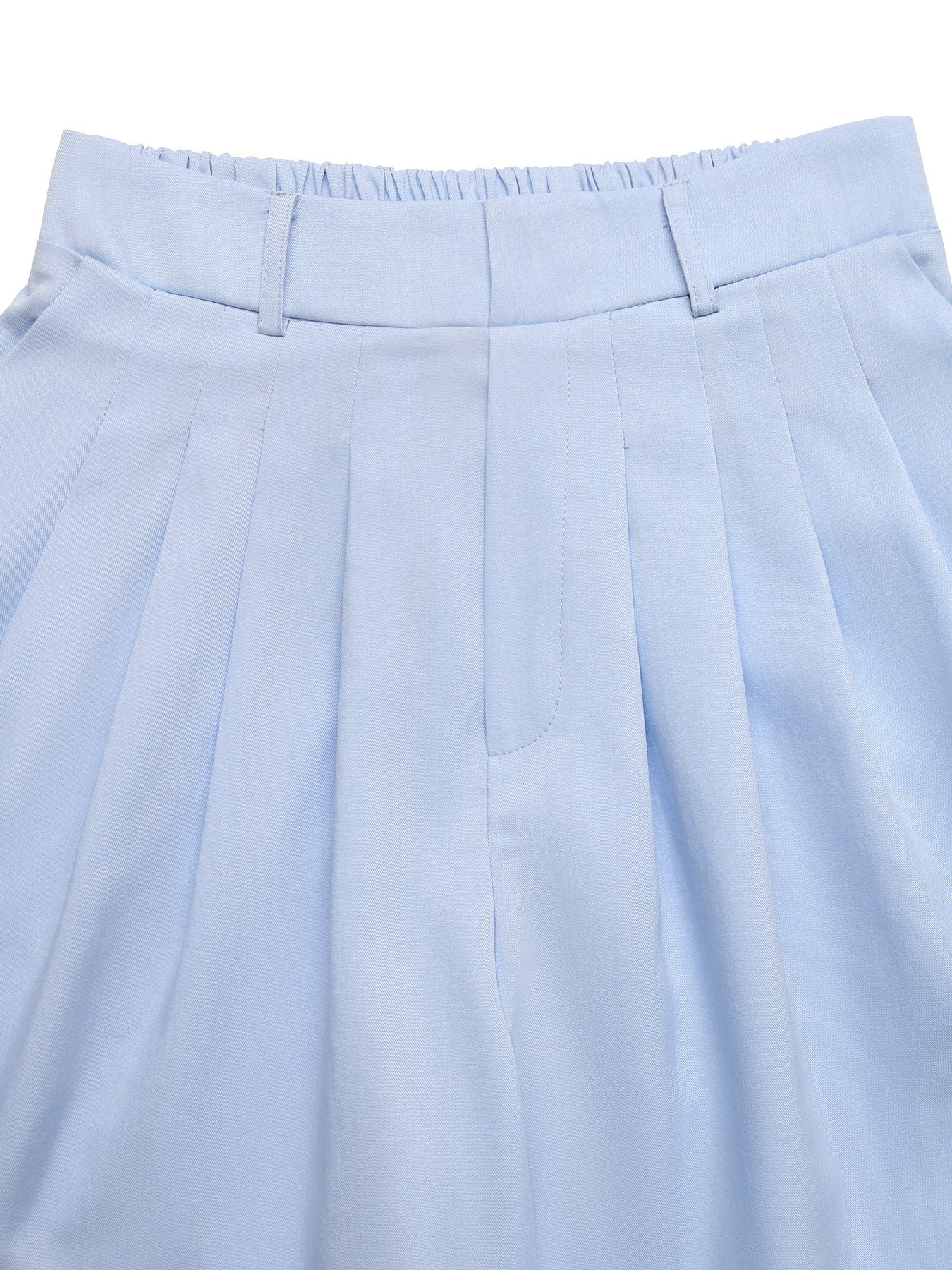 Pleated High-Waisted Shorts