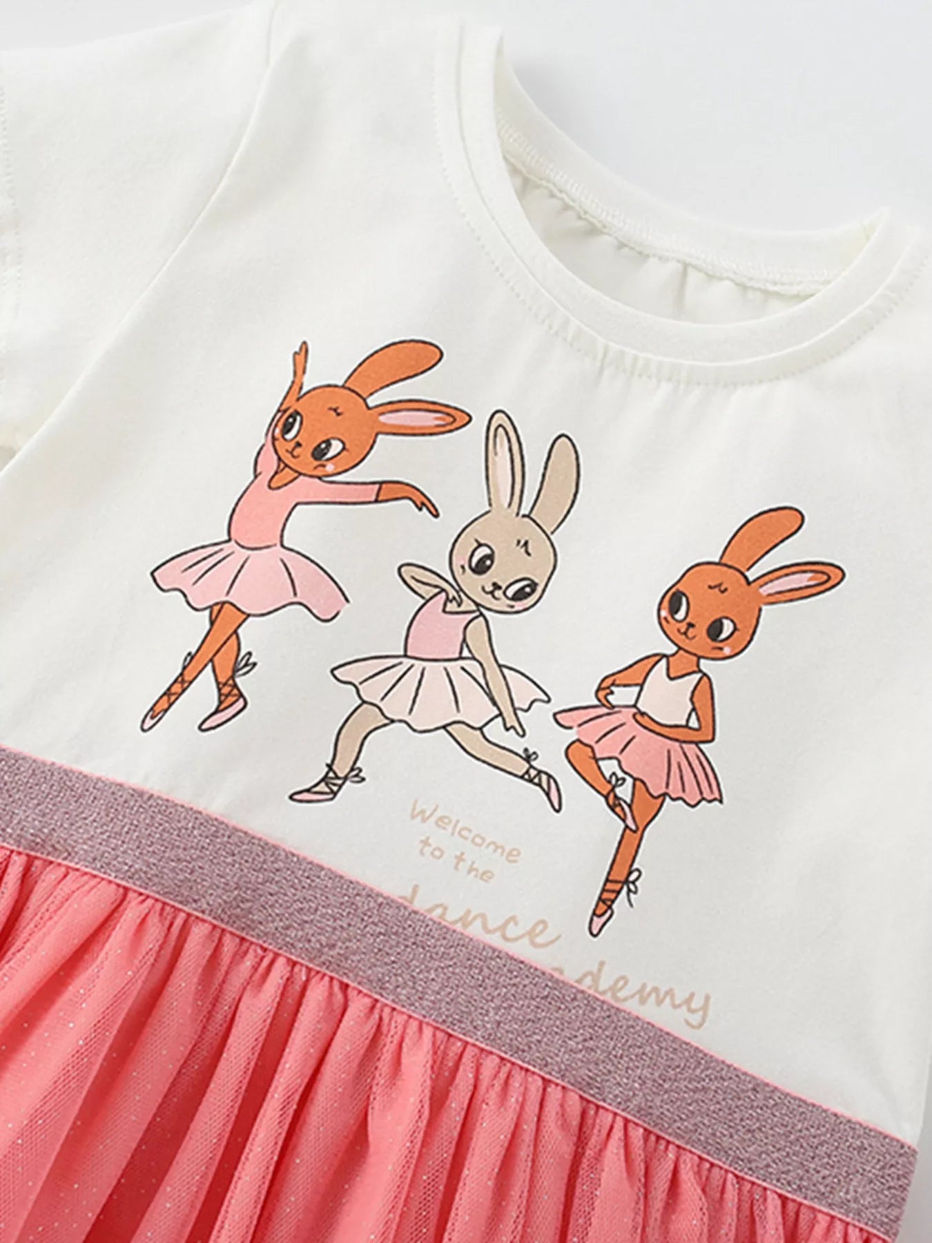 Children's Bunny Graphic Tulle Dress