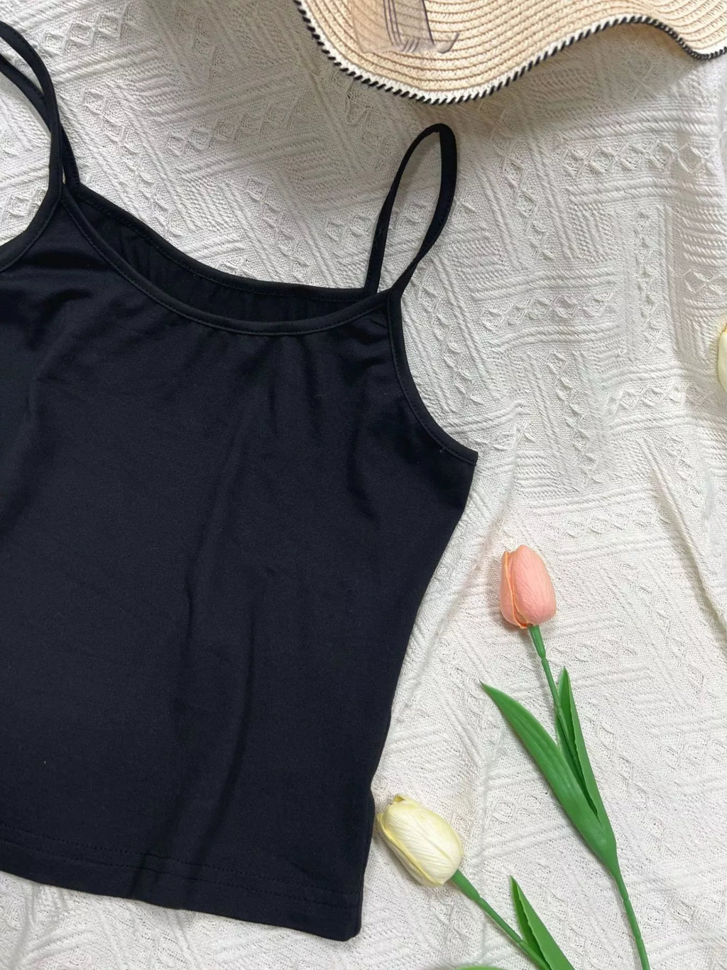 Solid Color Scoop Neck Cami